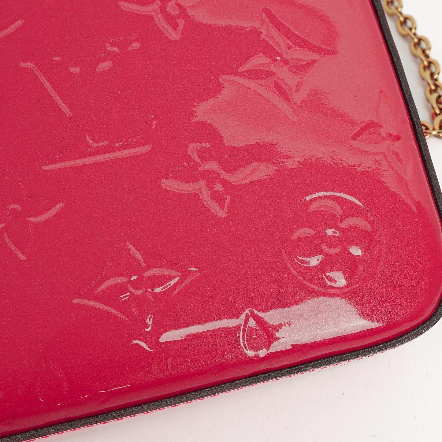 Louis Vuitton Hot Pink Vernis Chain Wallet Felicie Pochette