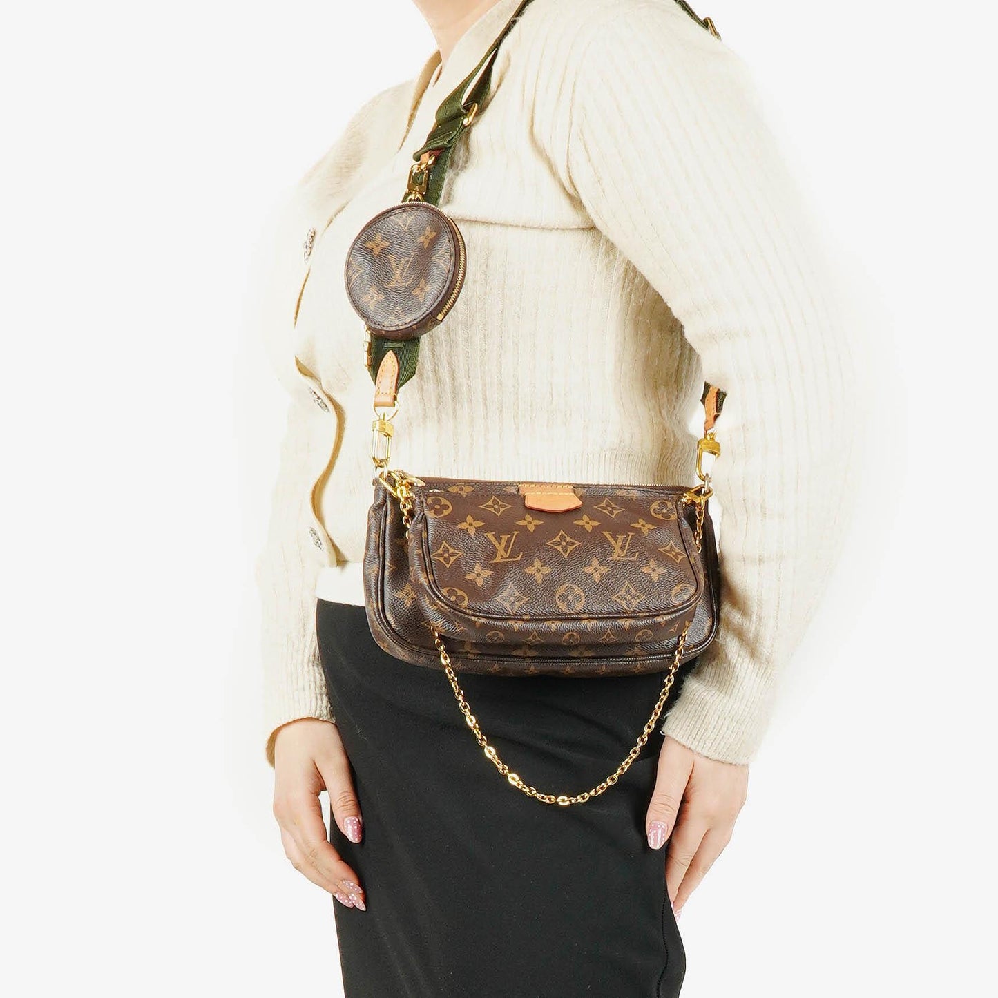 Louis Vuitton Kaki Monogram Canvas Multi-Pochette Accessories Bag