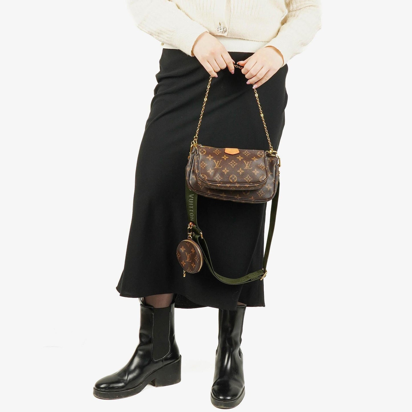 Louis Vuitton Kaki Monogram Canvas Multi-Pochette Accessories Bag