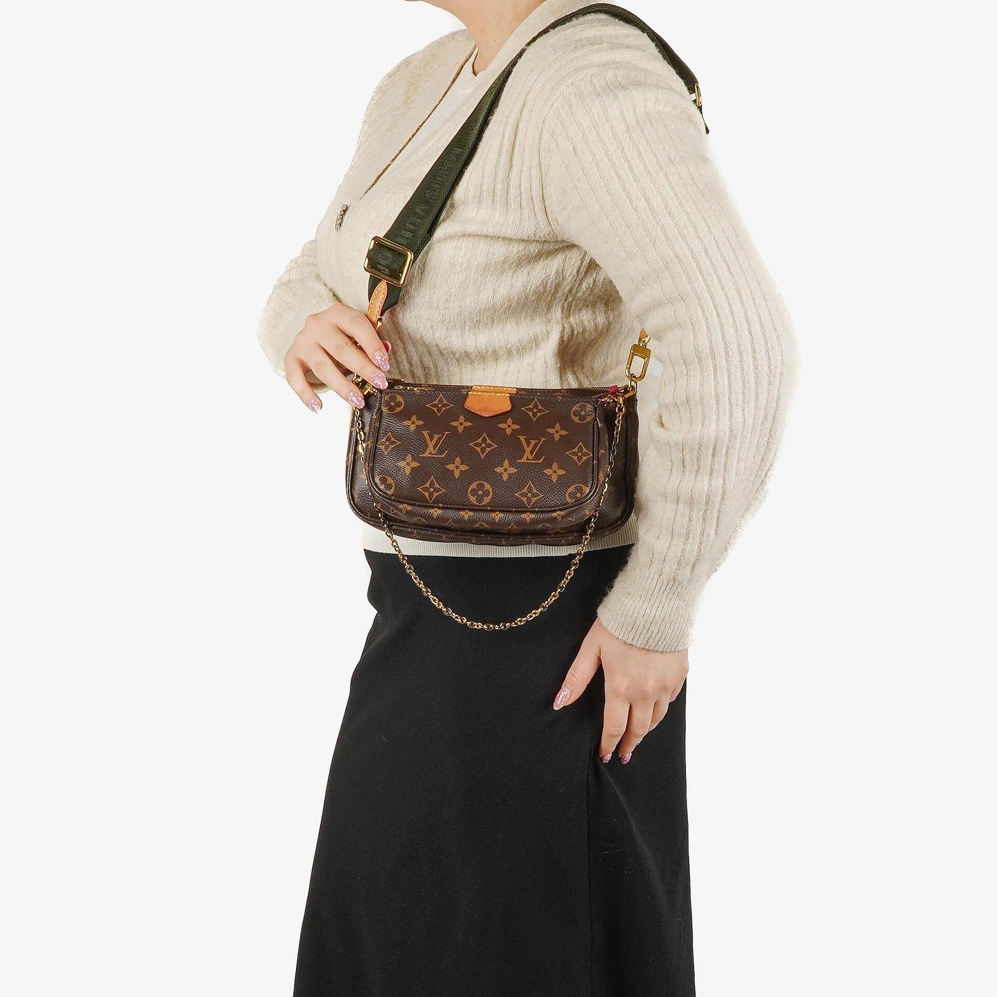 Louis Vuitton Kaki Monogram Canvas Multi-Pochette Accessories Bag