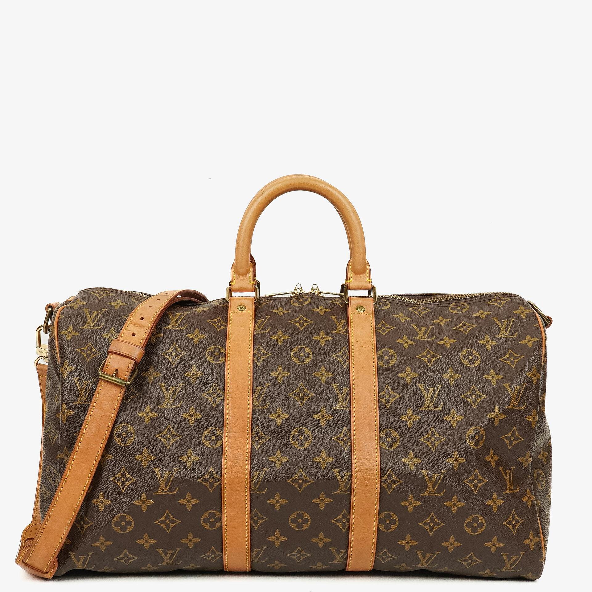 Louis Vuitton Keepall 45 Bandouliere Monogram Canvas Travel Bag