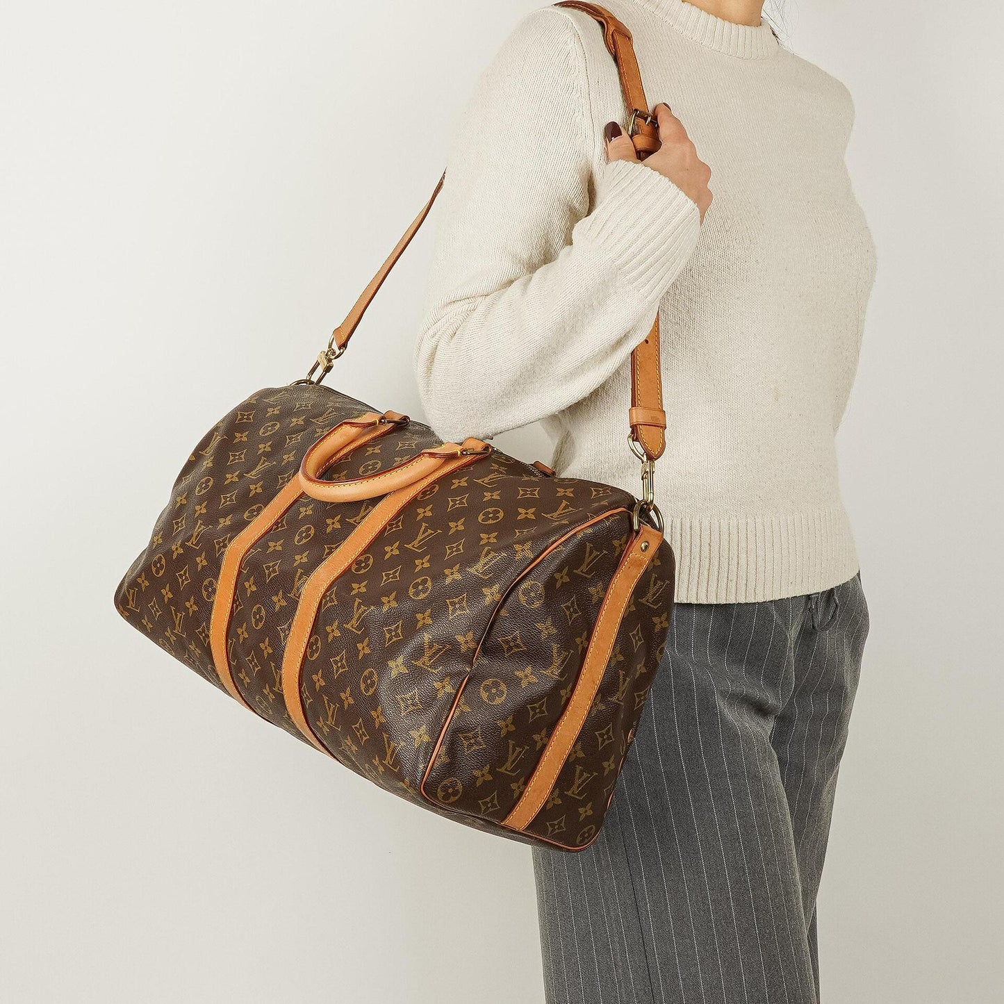 Louis Vuitton Keepall 45 Bandouliere Monogram Canvas Travel Bag