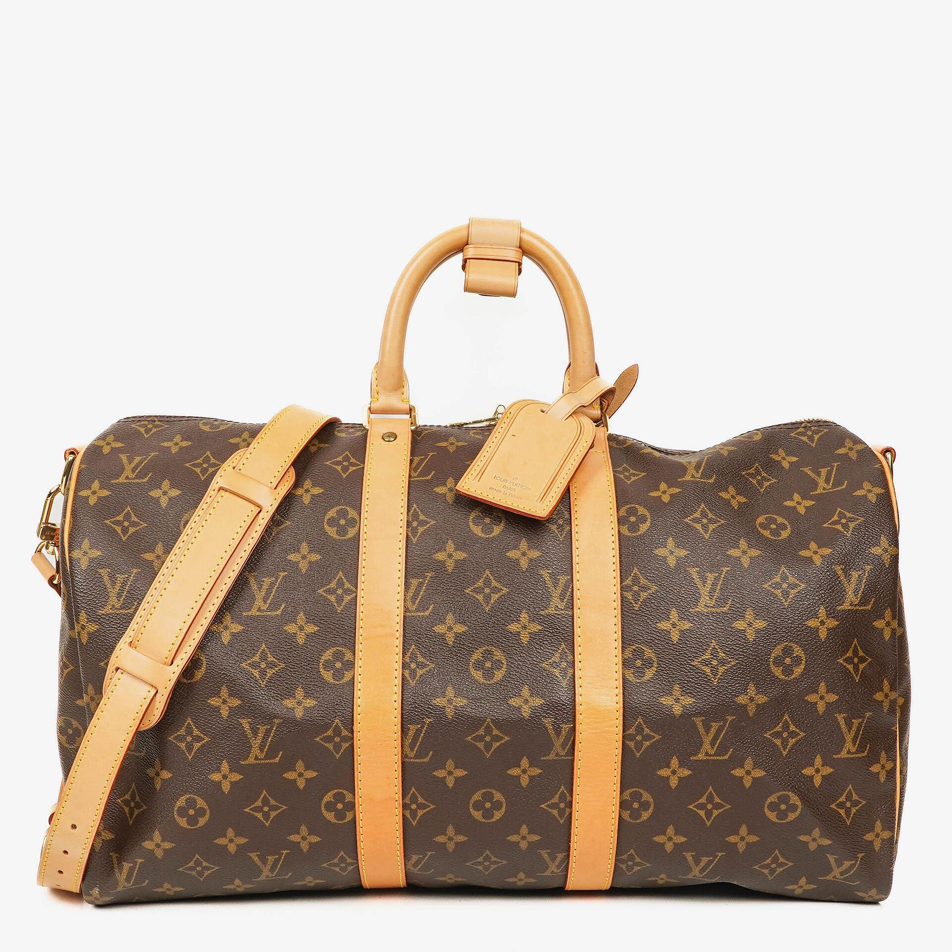 Louis Vuitton Keepall 45 Bandoulière Travel Bag in Monogram Canvas