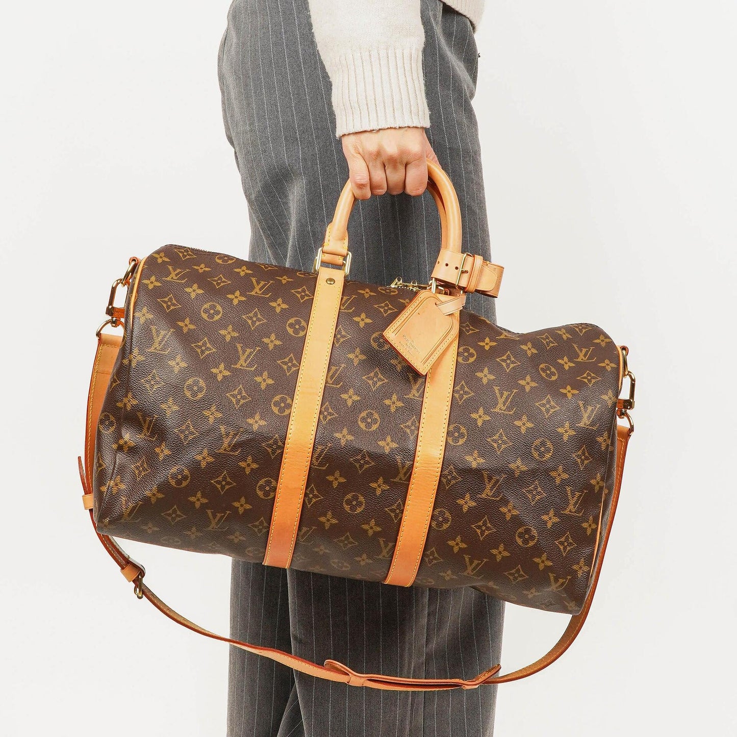Louis Vuitton Keepall 45 Bandoulière Travel Bag in Monogram Canvas