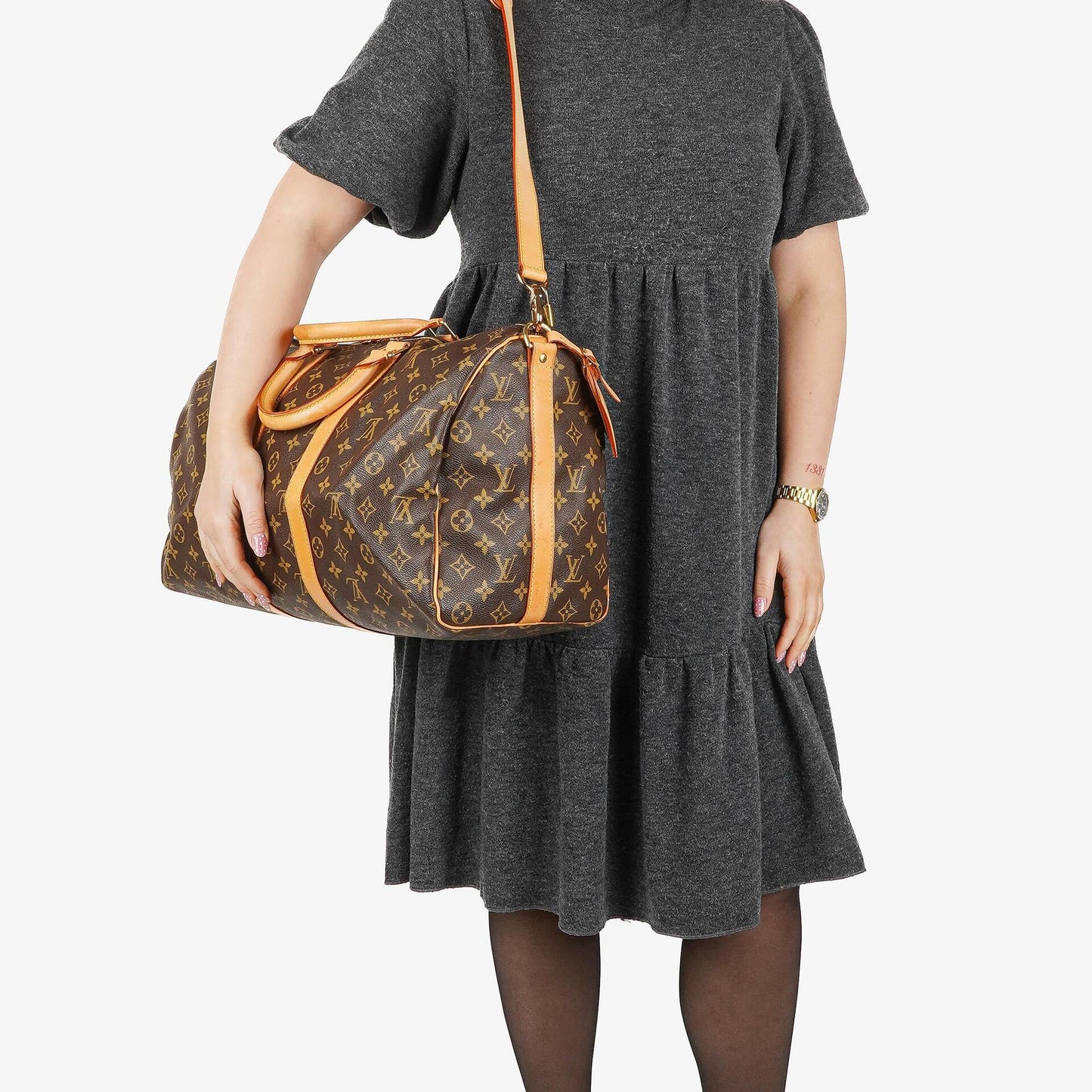 Louis Vuitton Keepall 45 Bandoulière Travel Bag in Monogram Canvas