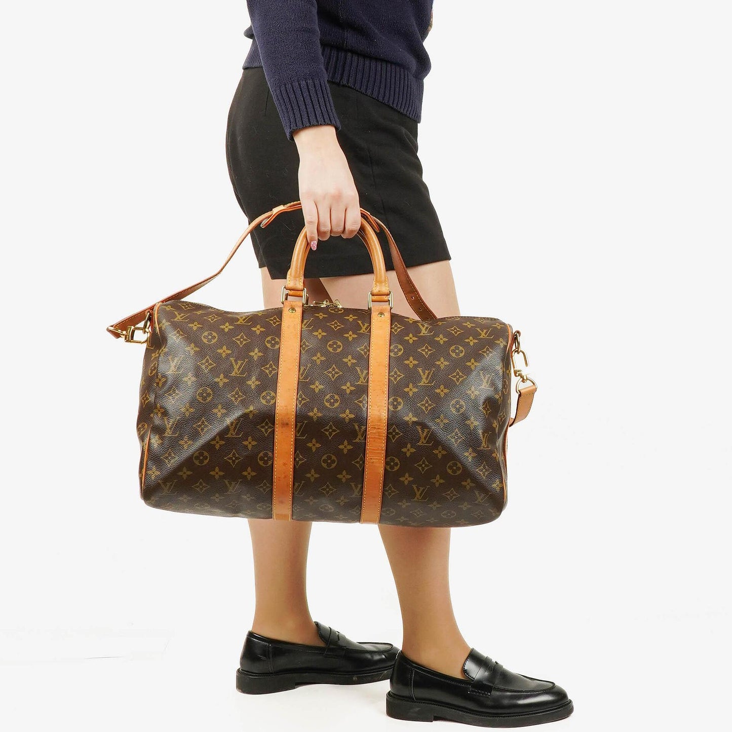 Louis Vuitton Keepall 45 Bandoulière Travel Bag in Monogram Canvas