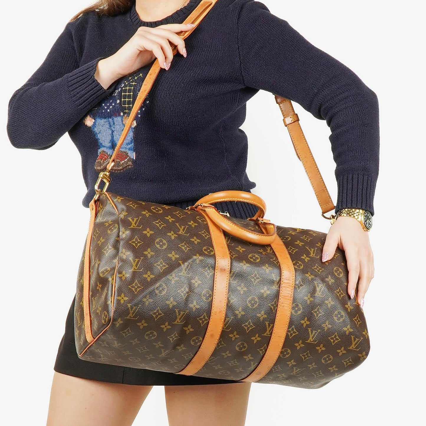 Louis Vuitton Keepall 45 Bandoulière Travel Bag in Monogram Canvas