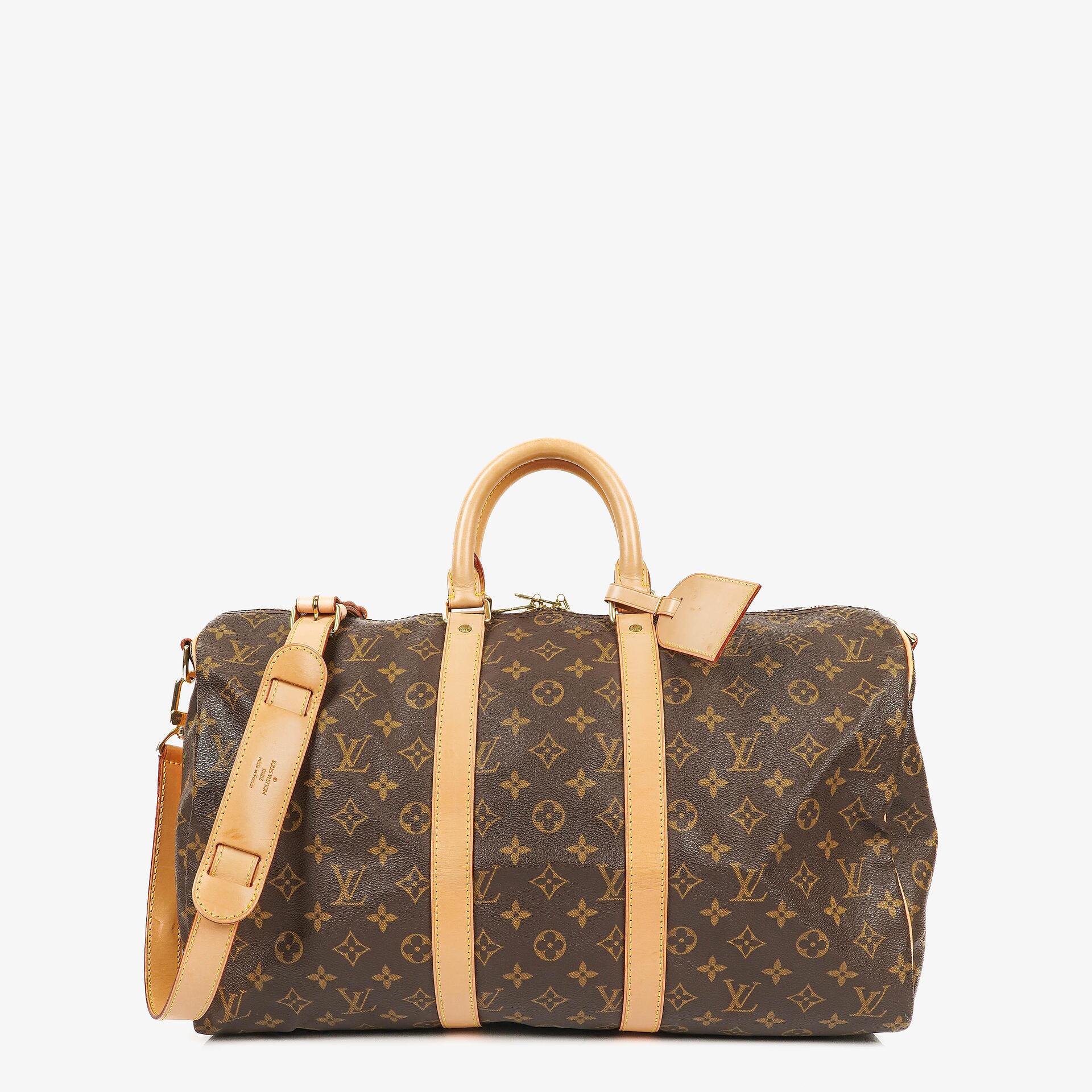 Louis Vuitton Keepall 45 Bandoulière Travel Bag in Monogram Canvas