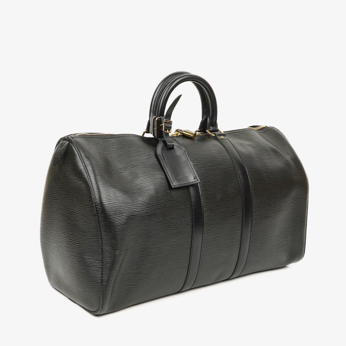 Louis Vuitton Keepall 45 Black EPI Leather Travel Bag