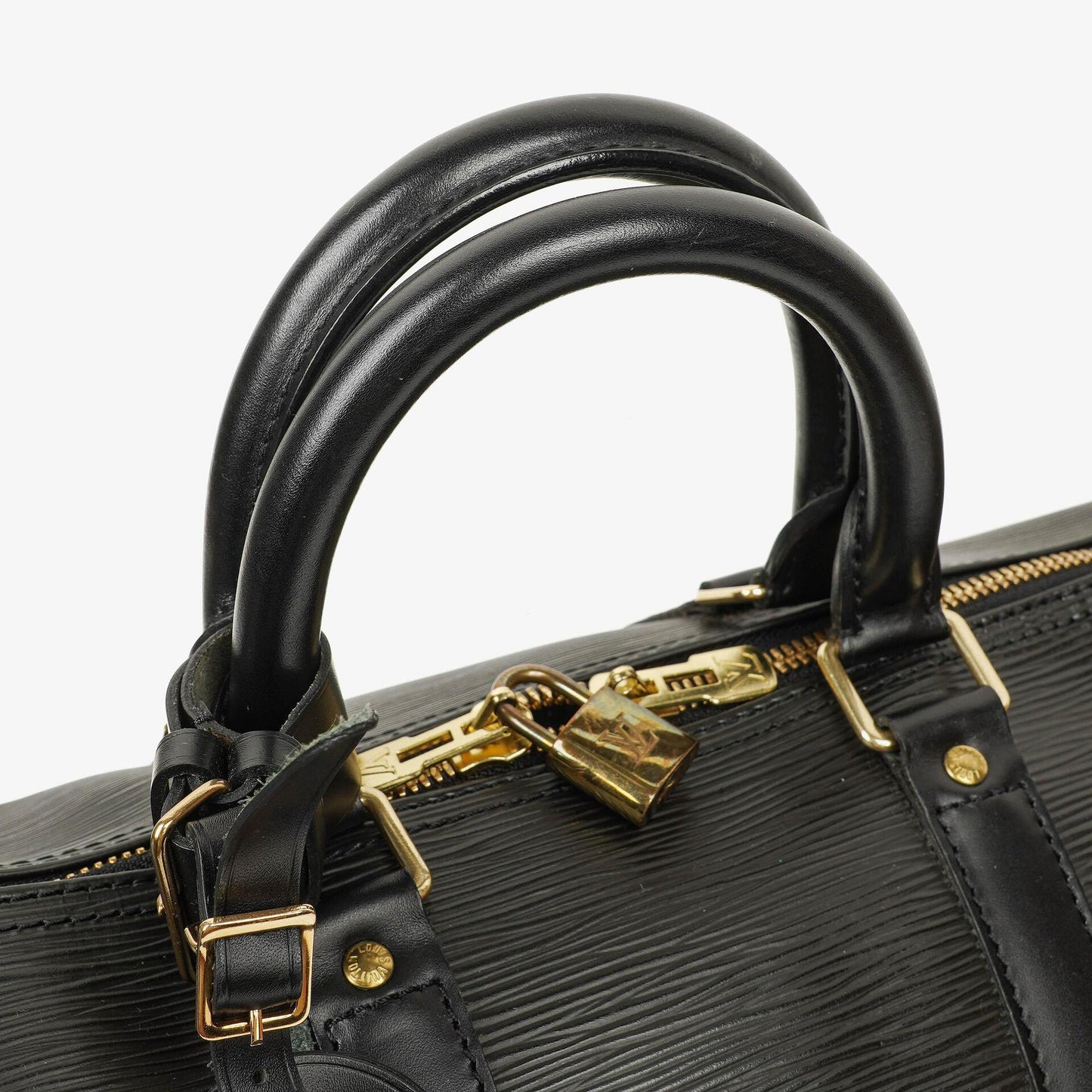 Louis Vuitton Keepall 45 Black EPI Leather Travel Bag