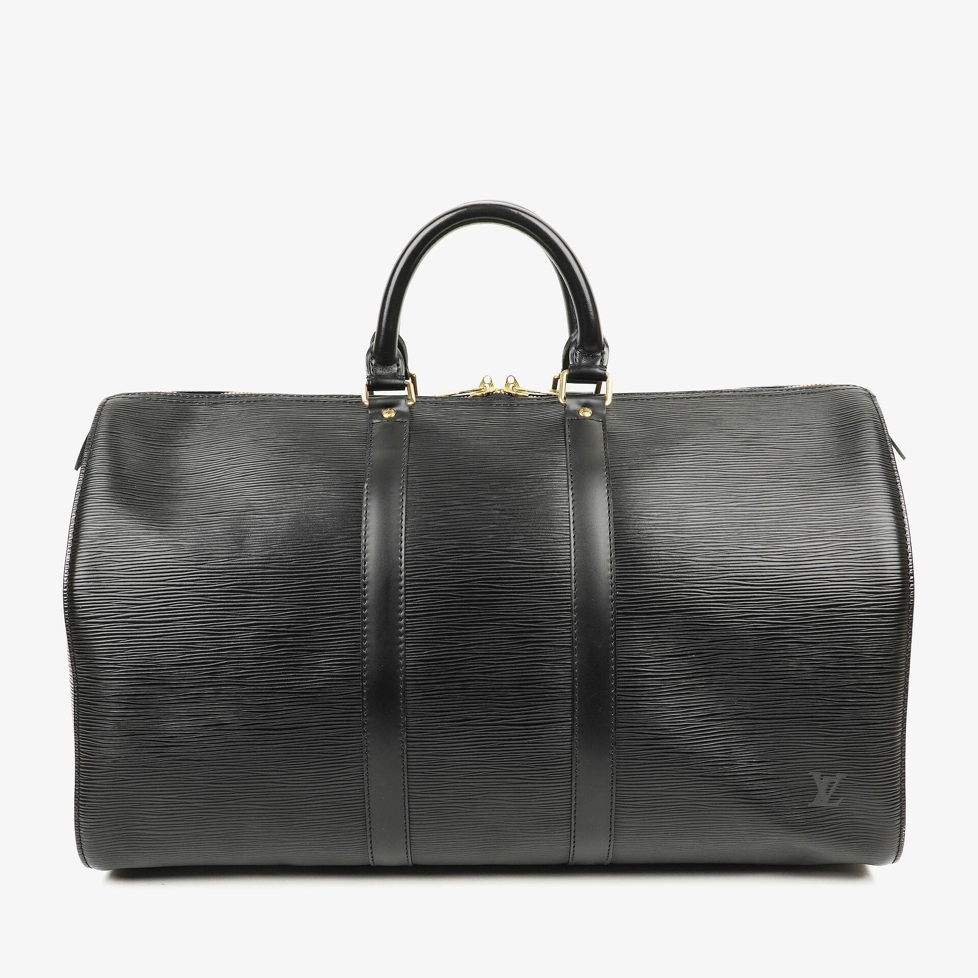 Louis Vuitton Keepall 45 Black EPI Leather Travel Bag