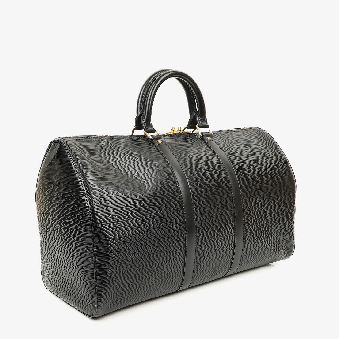 Louis Vuitton Keepall 45 Black EPI Leather Travel Bag