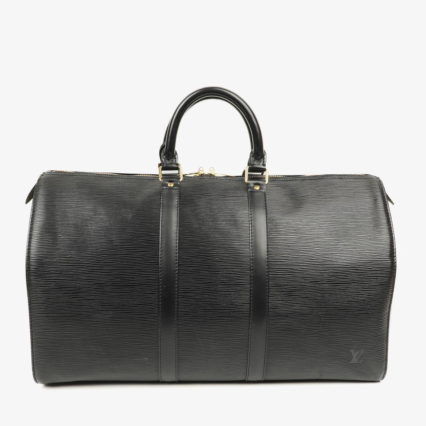 Louis Vuitton Keepall 45 Black EPI Leather Travel Bag