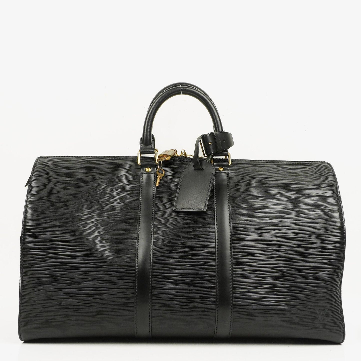 Louis Vuitton Keepall 45 Black EPI Leather Travel Bag