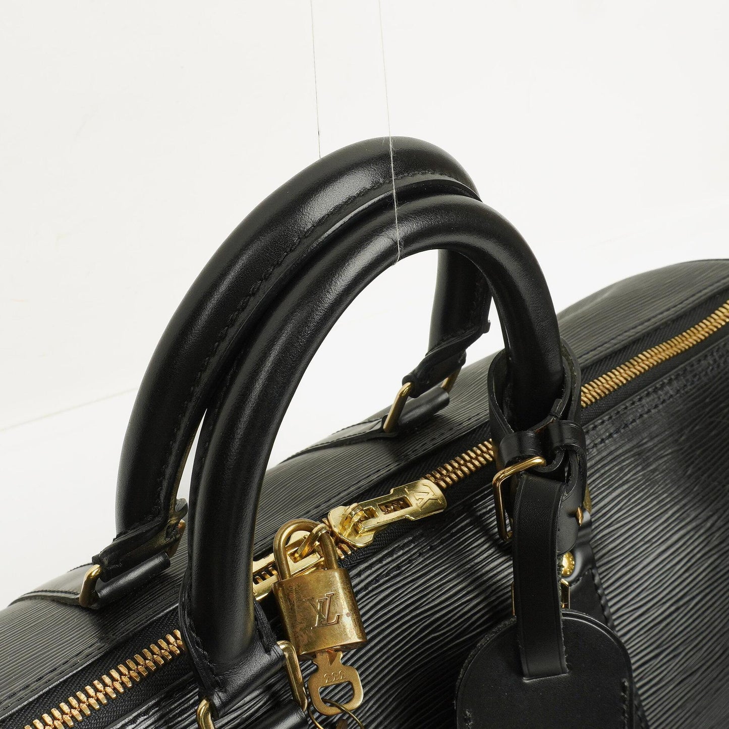Louis Vuitton Keepall 45 Black EPI Leather Travel Bag