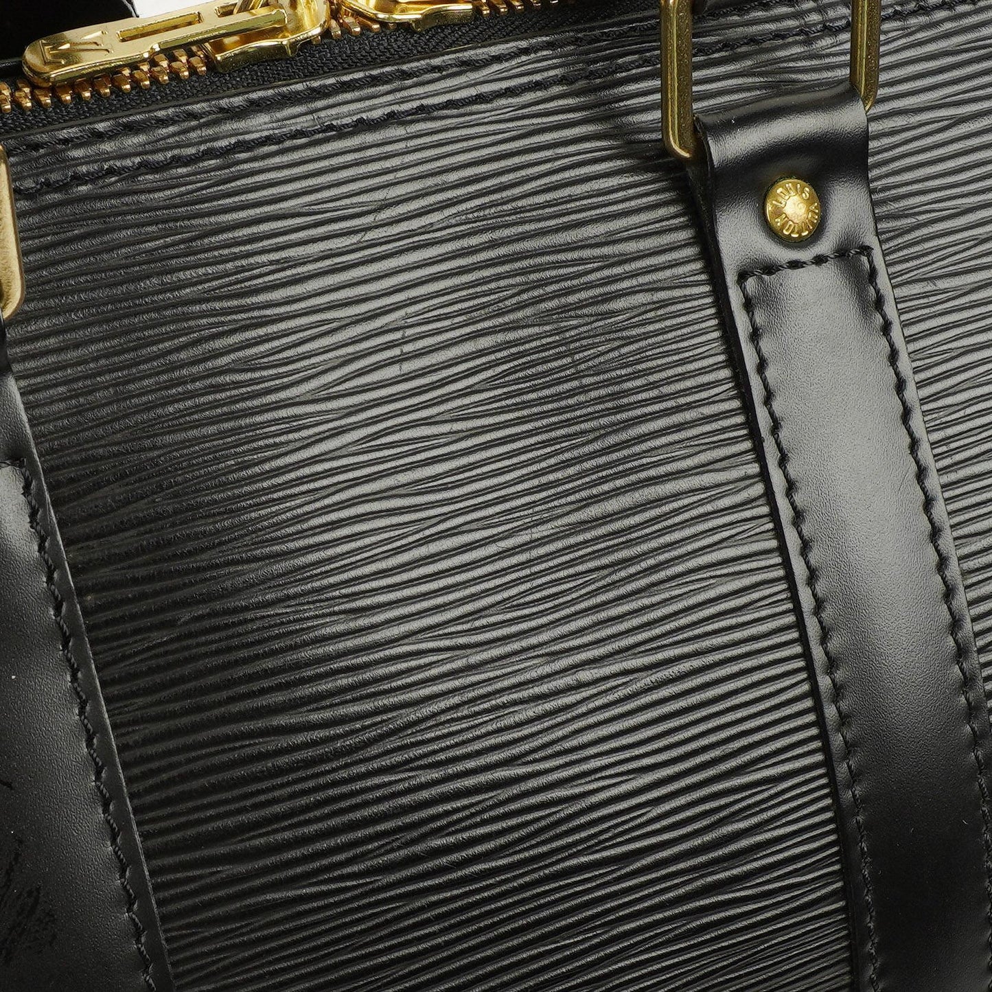 Louis Vuitton Keepall 45 Black EPI Leather Travel Bag