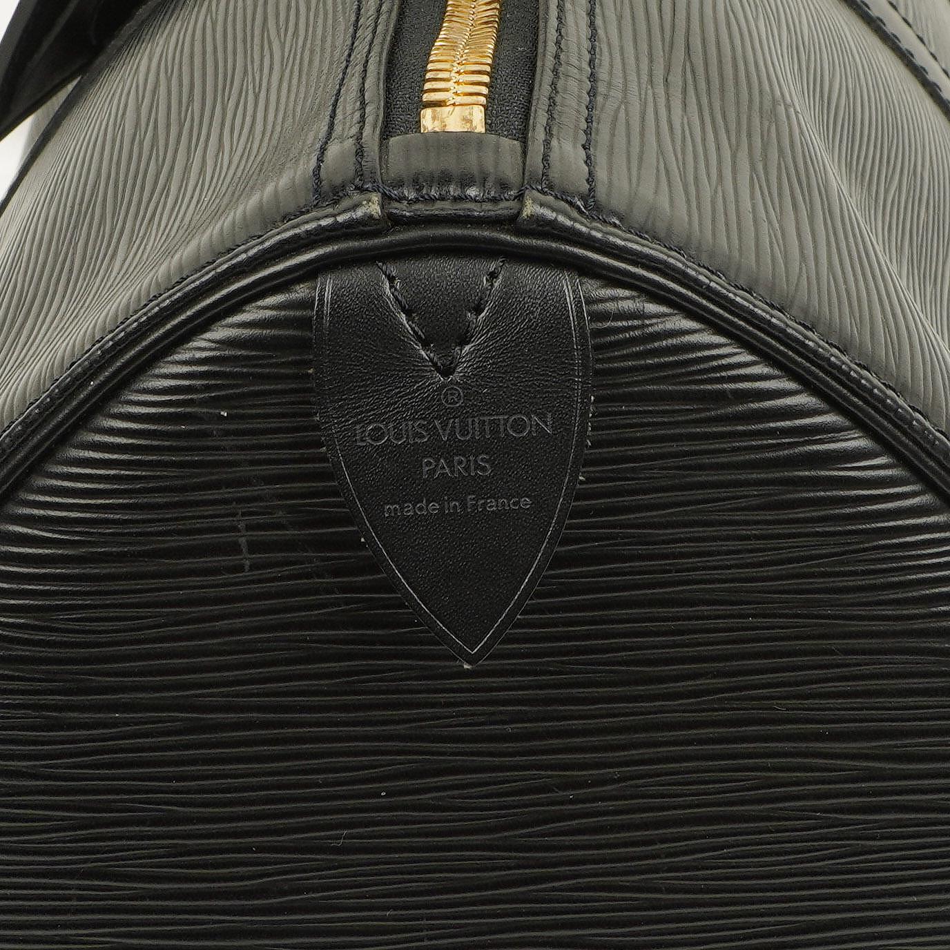 Louis Vuitton Keepall 45 Black EPI Leather Travel Bag