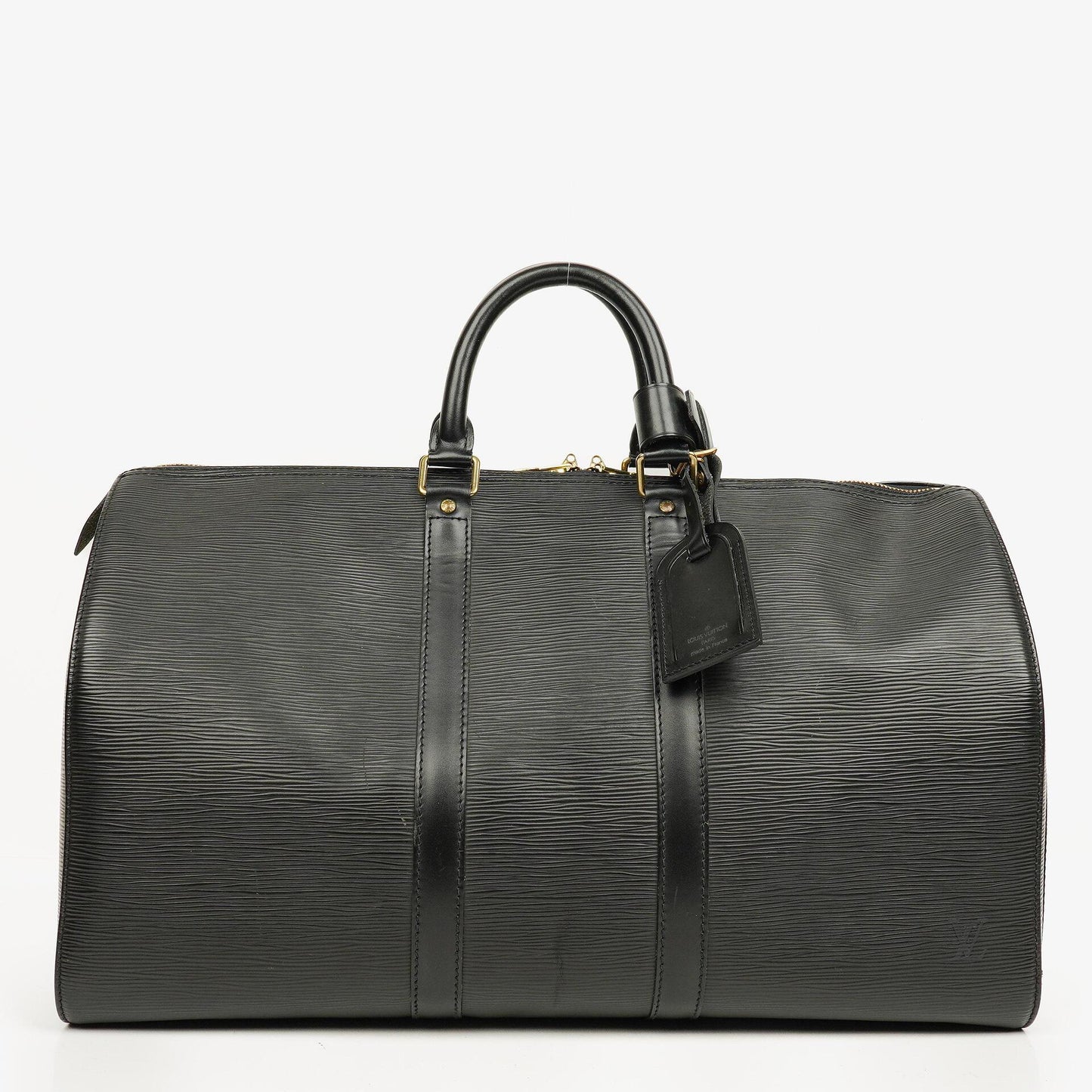 Louis Vuitton Keepall 45 Black EPI Leather Travel Bag