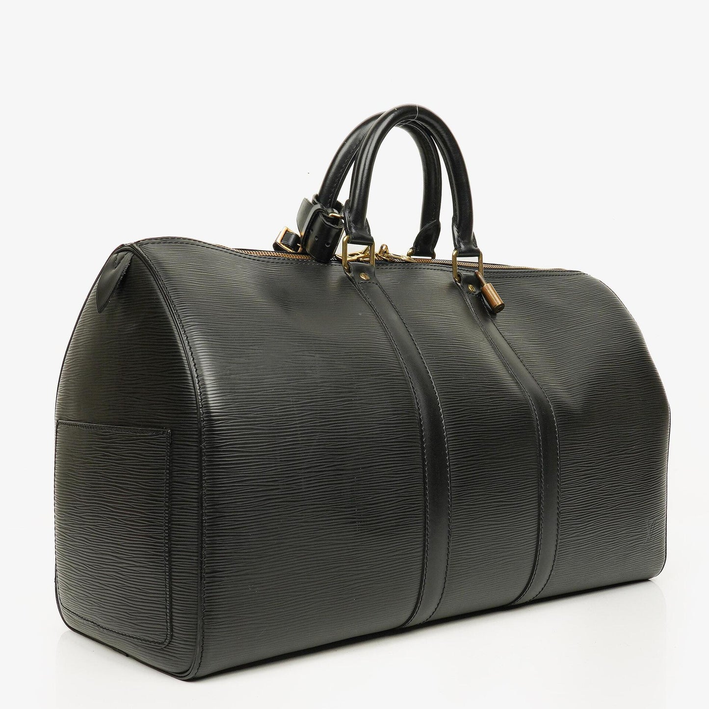 Louis Vuitton Keepall 45 Black EPI Leather Travel Bag