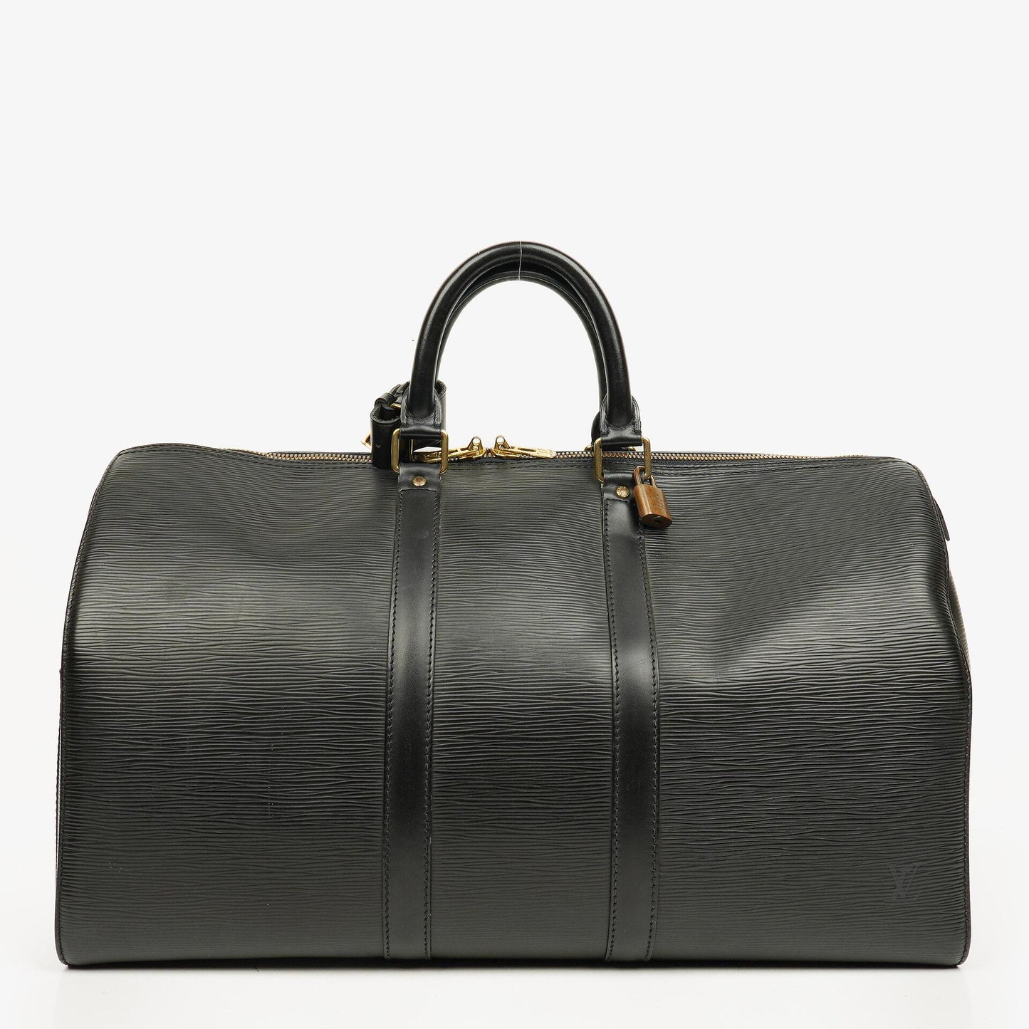 Louis Vuitton Keepall 45 Black EPI Leather Travel Bag