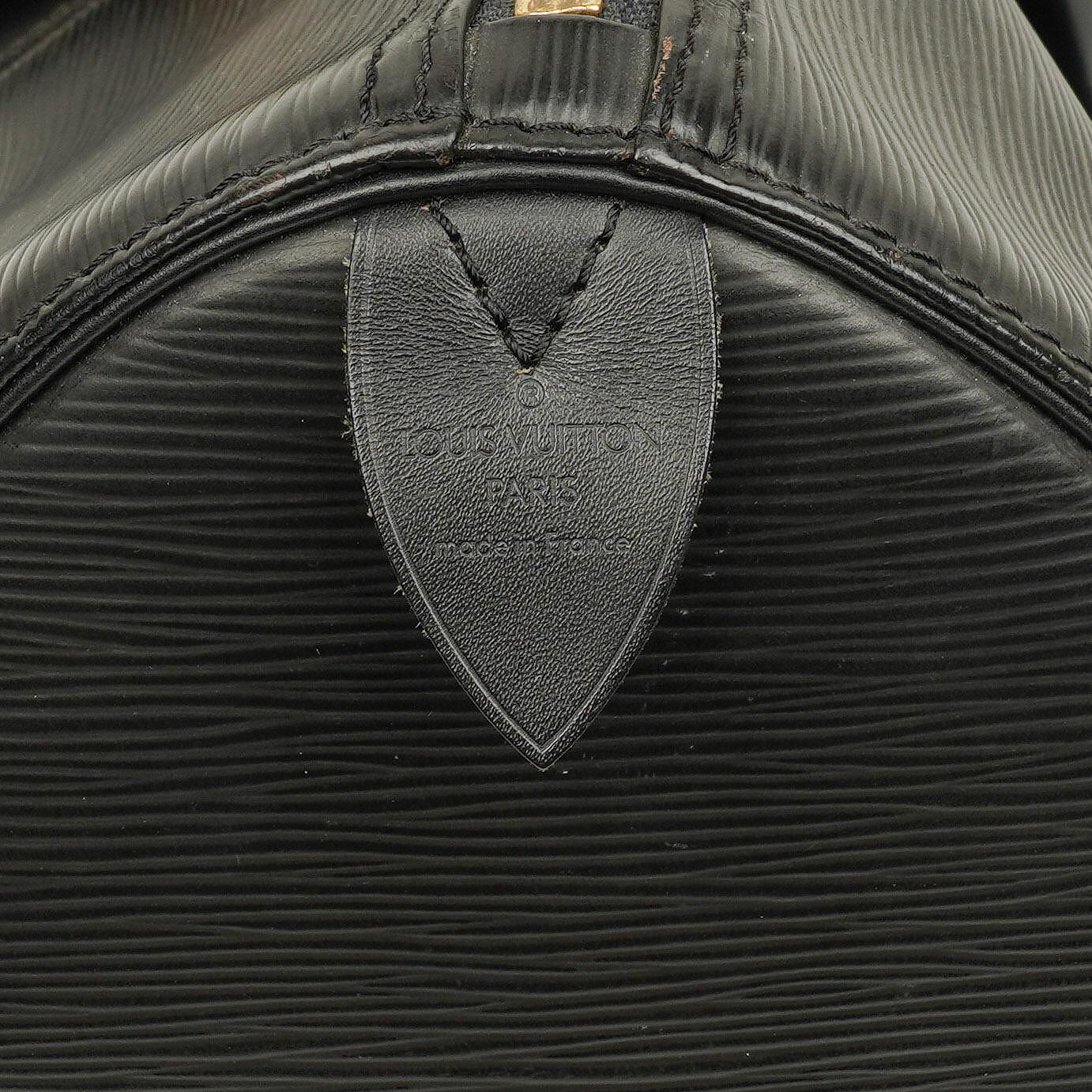 Louis Vuitton Keepall 45 Black EPI Leather Travel Bag