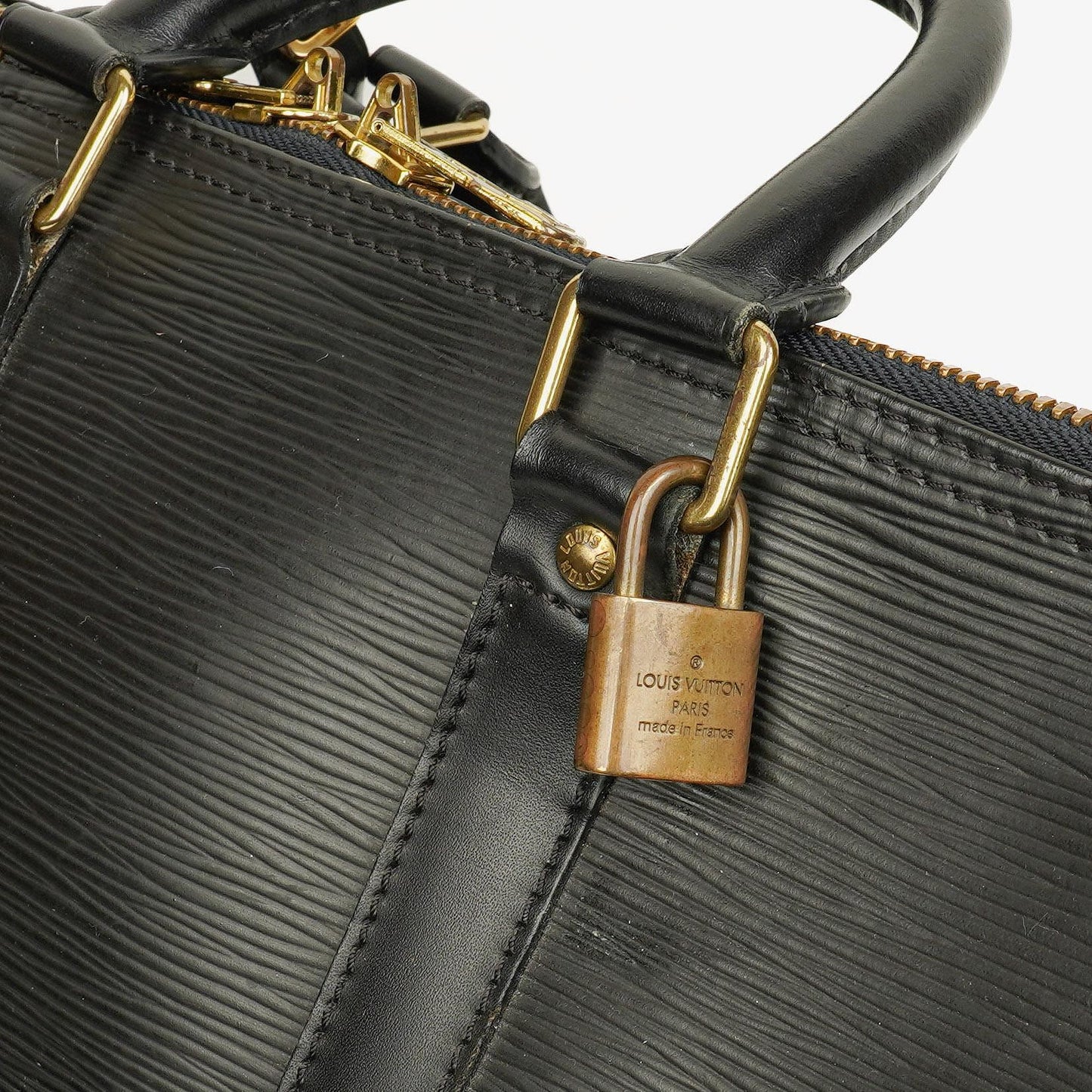 Louis Vuitton Keepall 45 Black EPI Leather Travel Bag