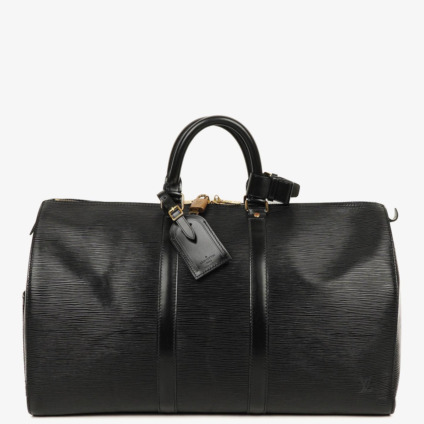 Louis Vuitton Keepall 45 Black EPI Leather Travel Bag