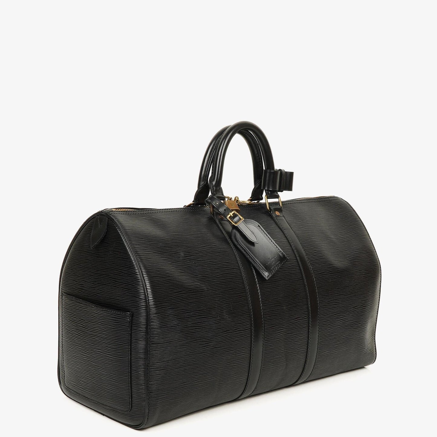 Louis Vuitton Keepall 45 Black EPI Leather Travel Bag