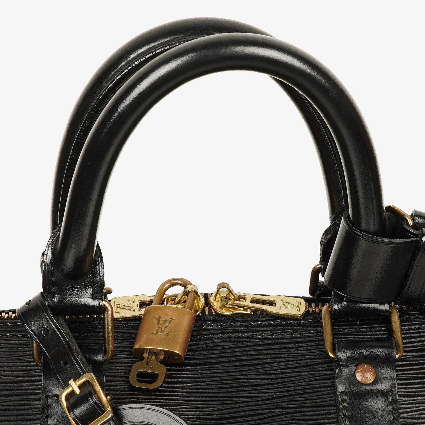 Louis Vuitton Keepall 45 Black EPI Leather Travel Bag