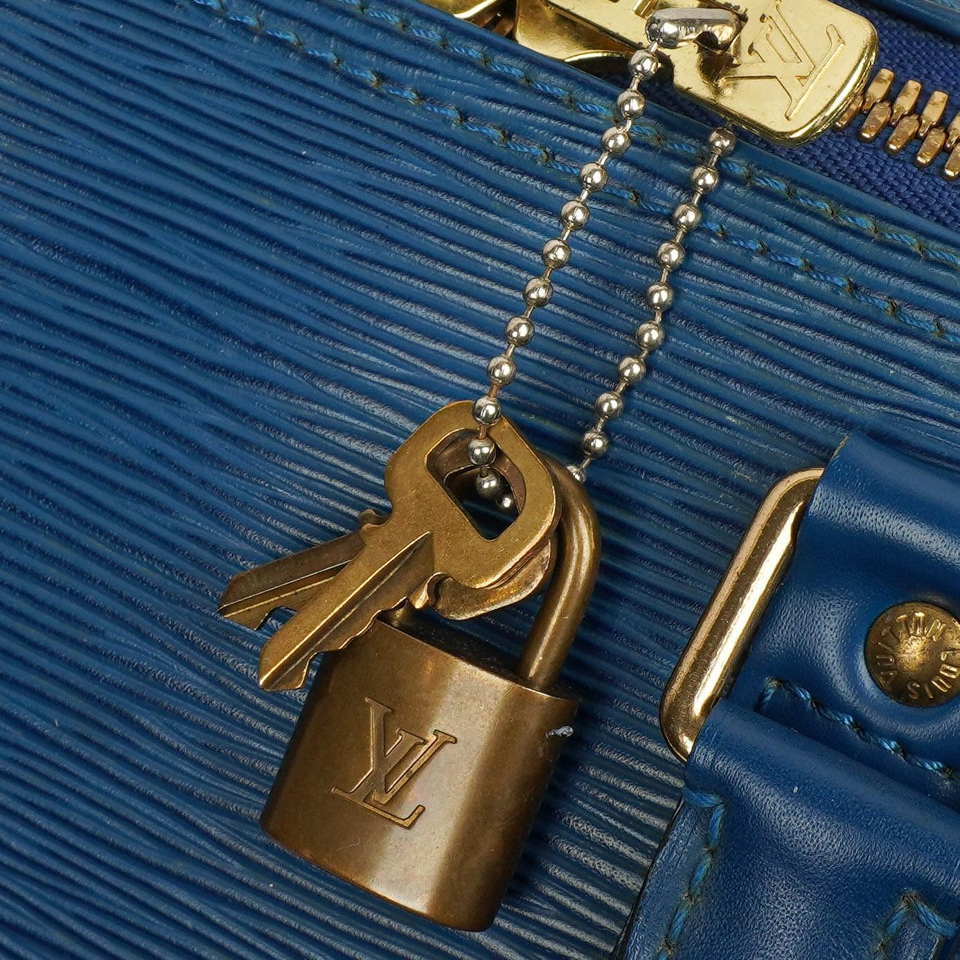 Louis Vuitton Keepall 45 Blue EPI Leather Travel Bag, 1996