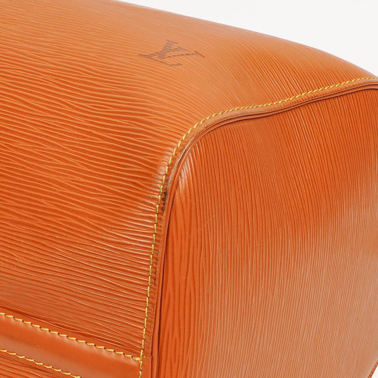 Louis Vuitton Keepall 45 Cognac EPI Leather Travel Bag