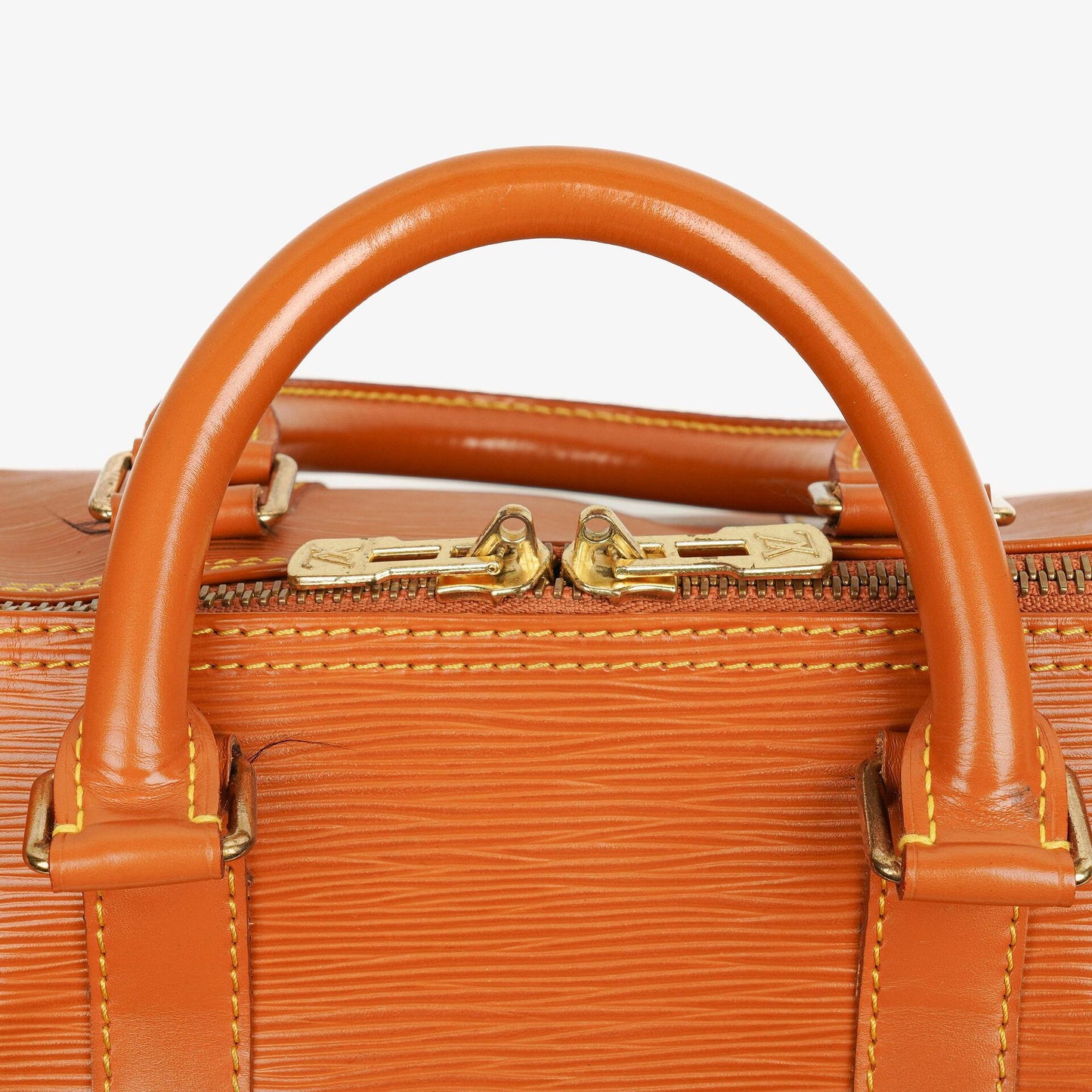 Louis Vuitton Keepall 45 Cognac EPI Leather Travel Bag