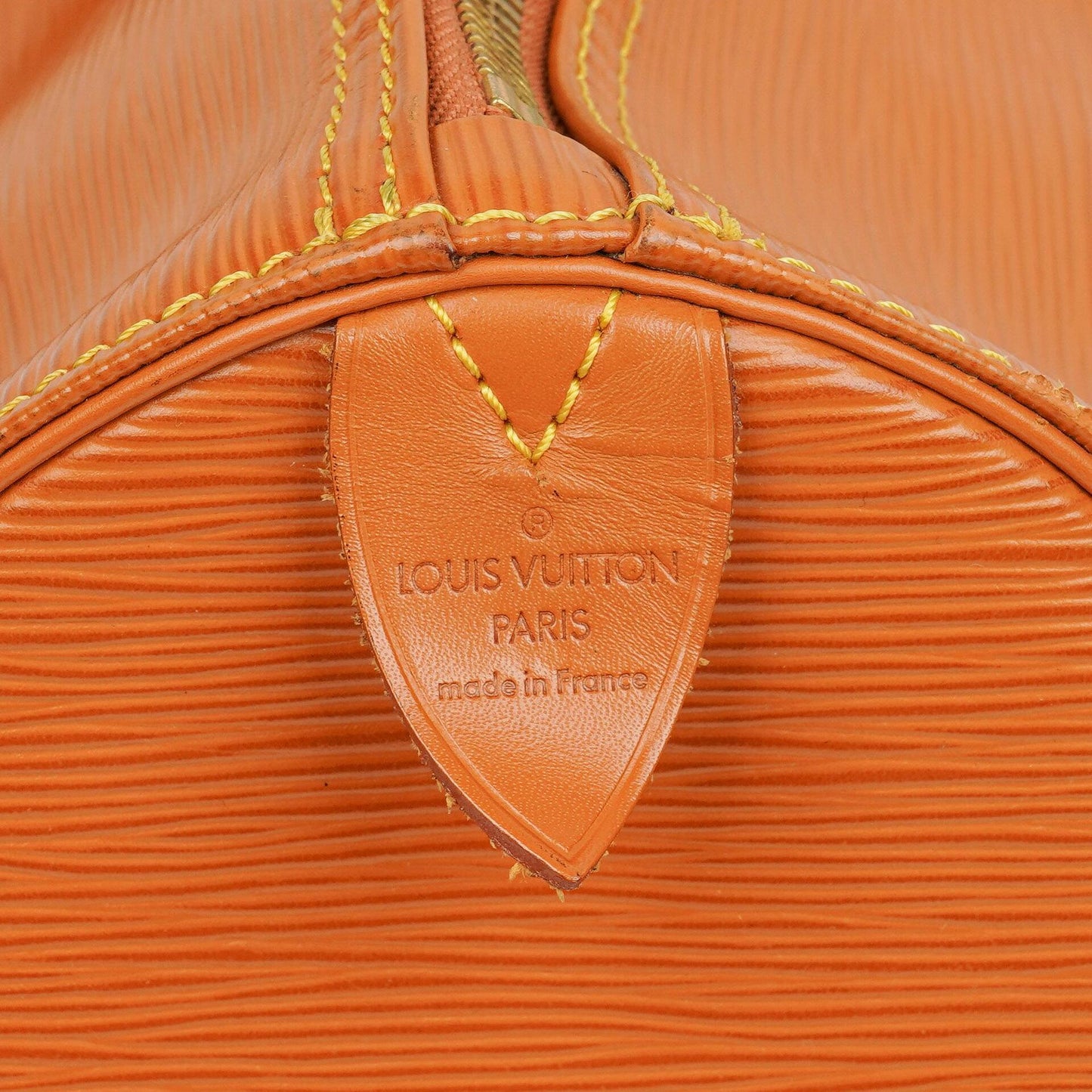 Louis Vuitton Keepall 45 Cognac EPI Leather Travel Bag
