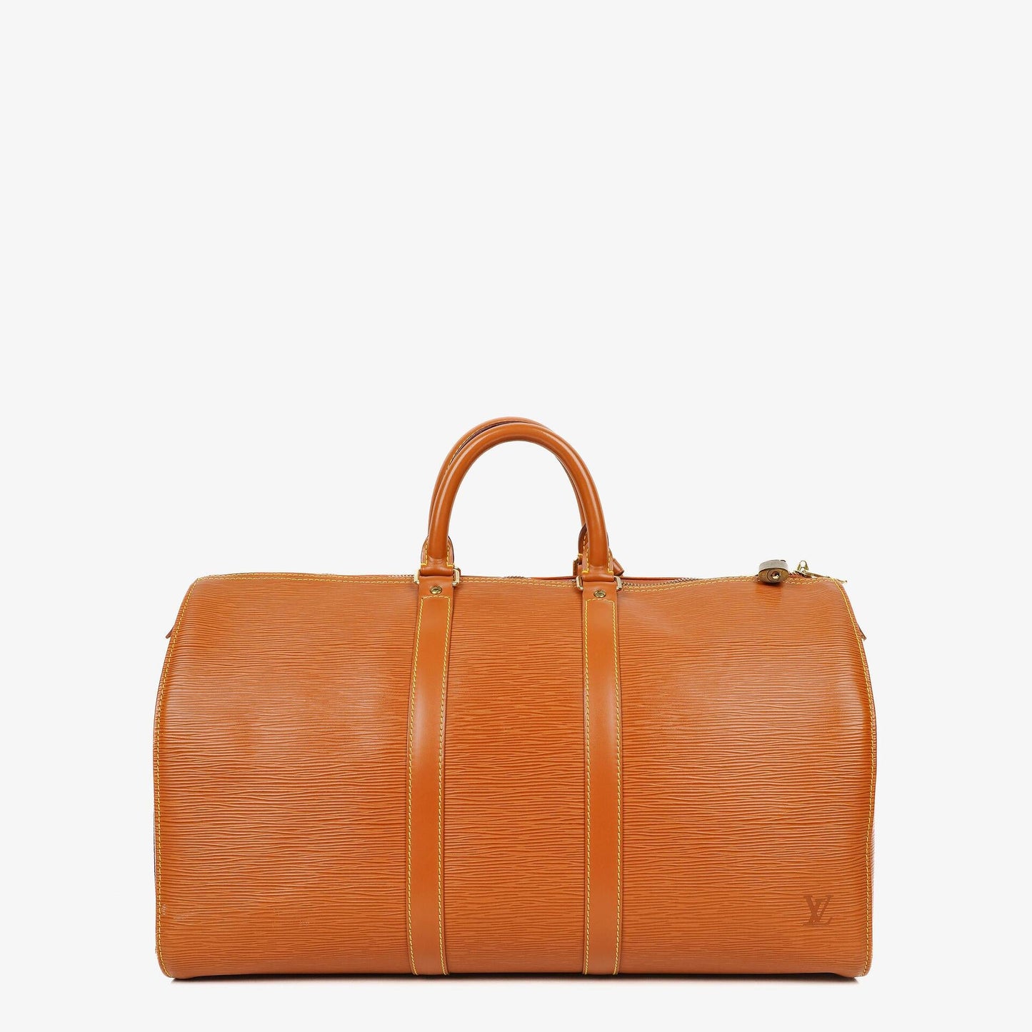 Louis Vuitton Keepall 45 Cognac EPI Leather Travel Bag