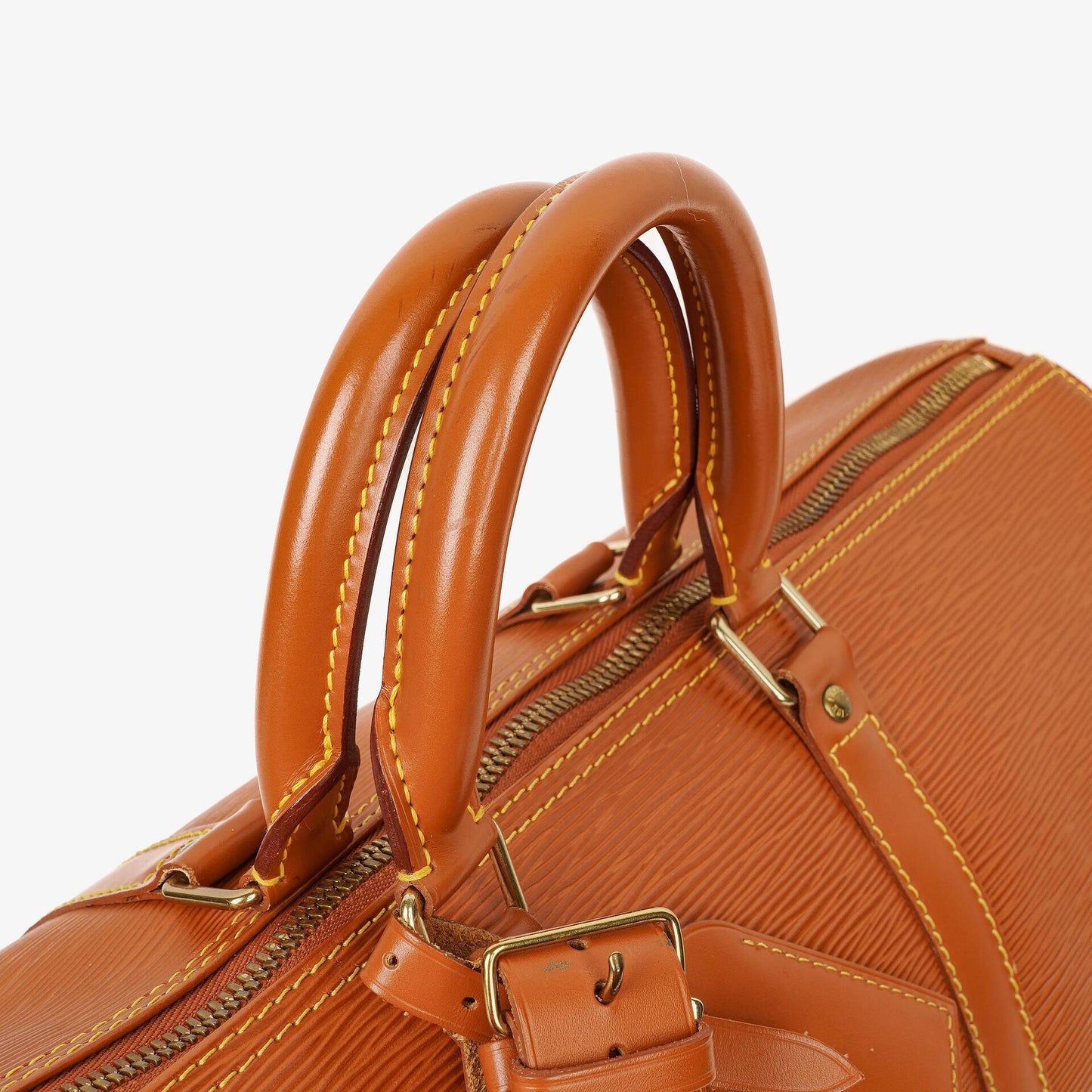 Louis Vuitton Keepall 45 Cognac EPI Leather Travel Bag