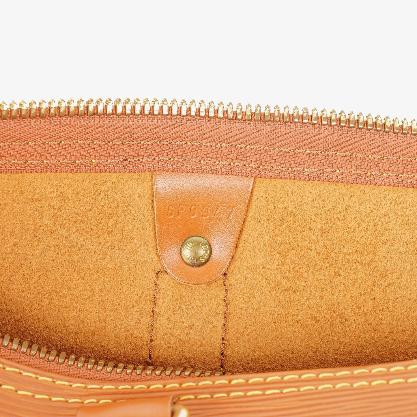 Louis Vuitton Keepall 45 Cognac EPI Leather Travel Bag