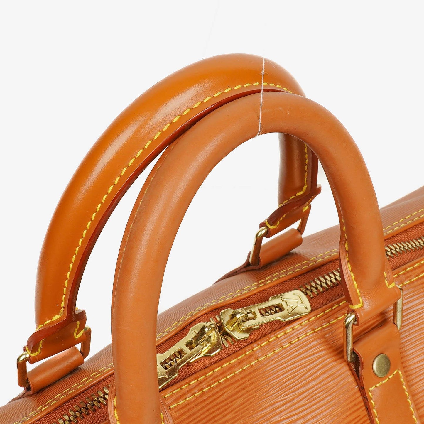 Louis Vuitton Keepall 45 Cognac EPI Leather Travel Bag