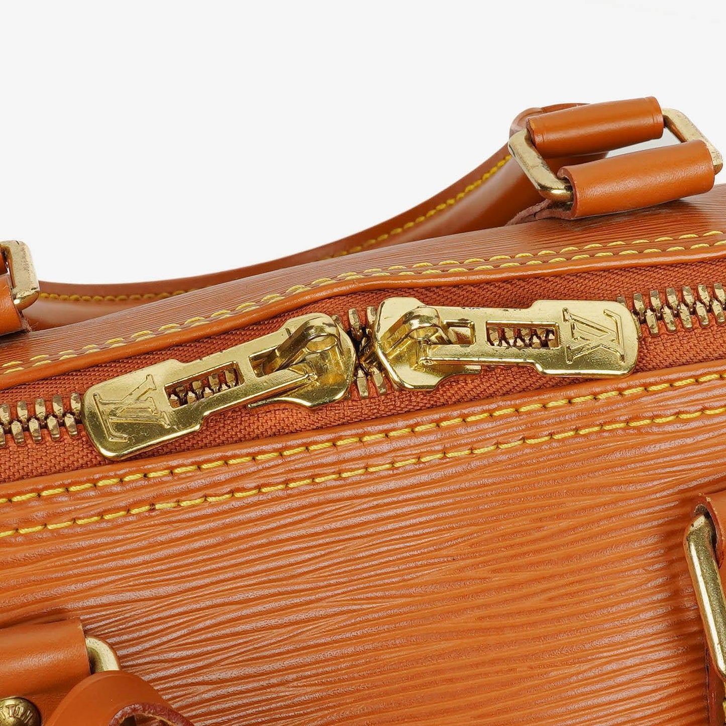 Louis Vuitton Keepall 45 Cognac EPI Leather Travel Bag