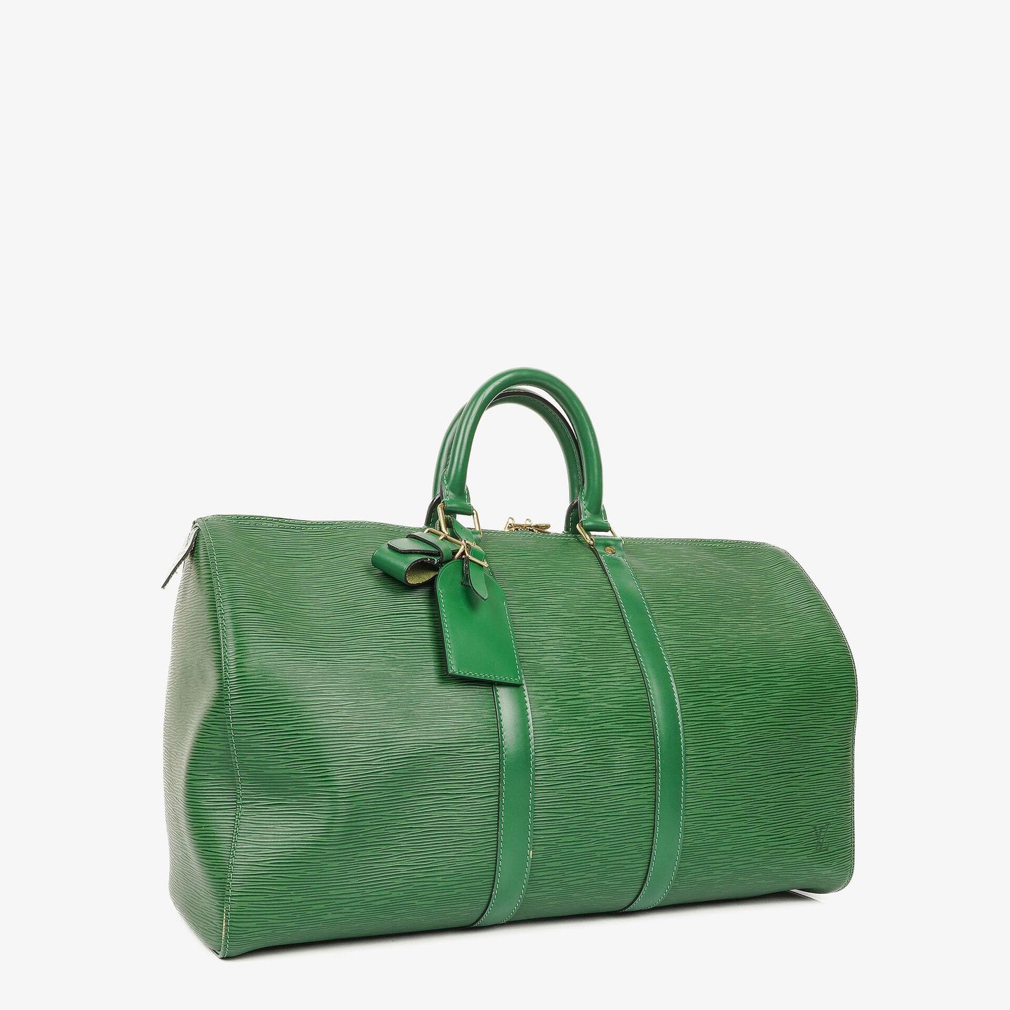 Louis Vuitton Keepall 45 Green EPI Leather Travel Bag