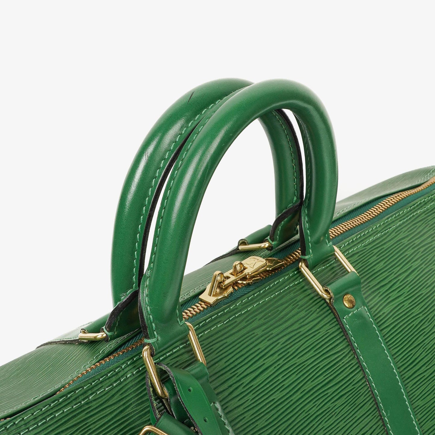 Louis Vuitton Keepall 45 Green EPI Leather Travel Bag