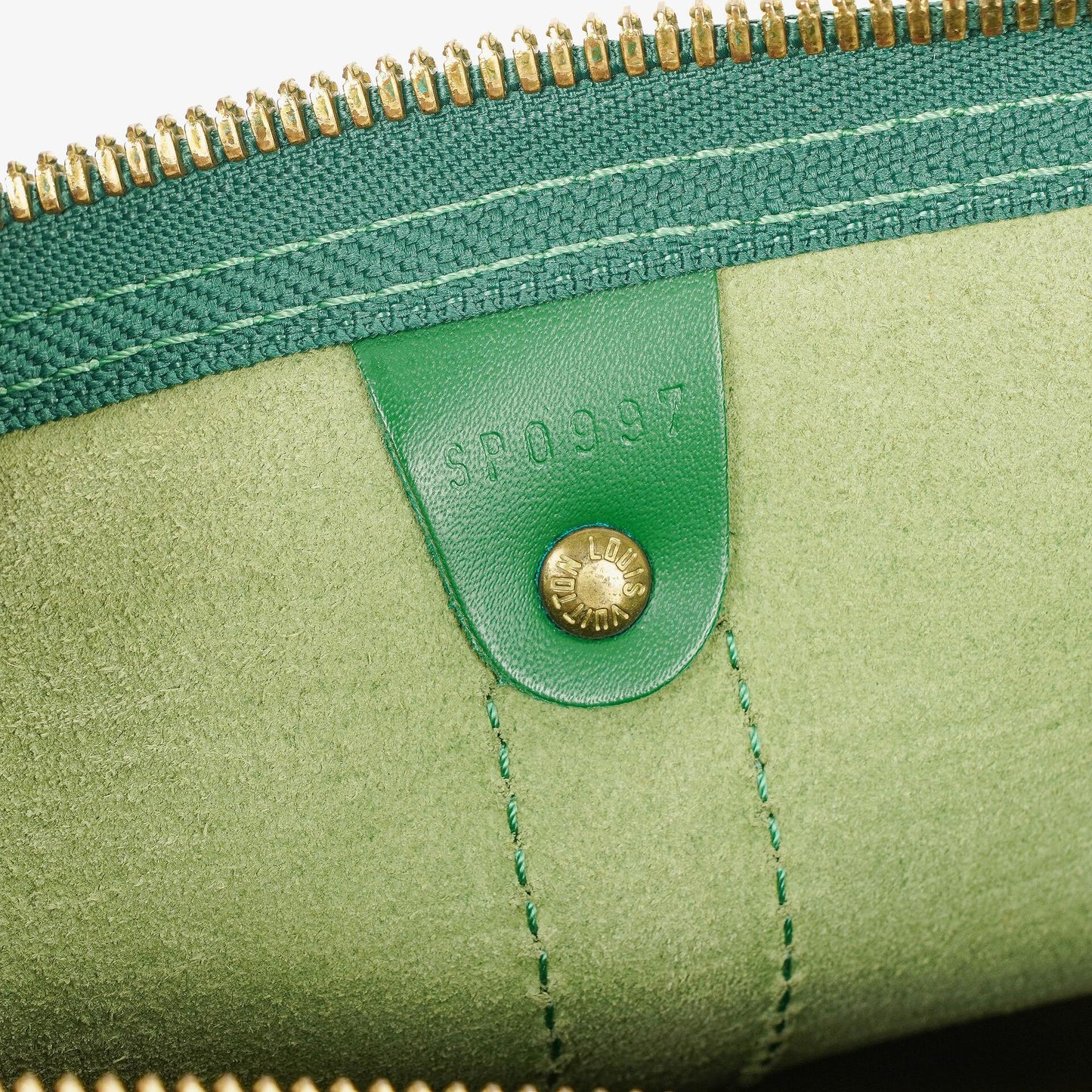 Louis Vuitton Keepall 45 Green EPI Leather Travel Bag