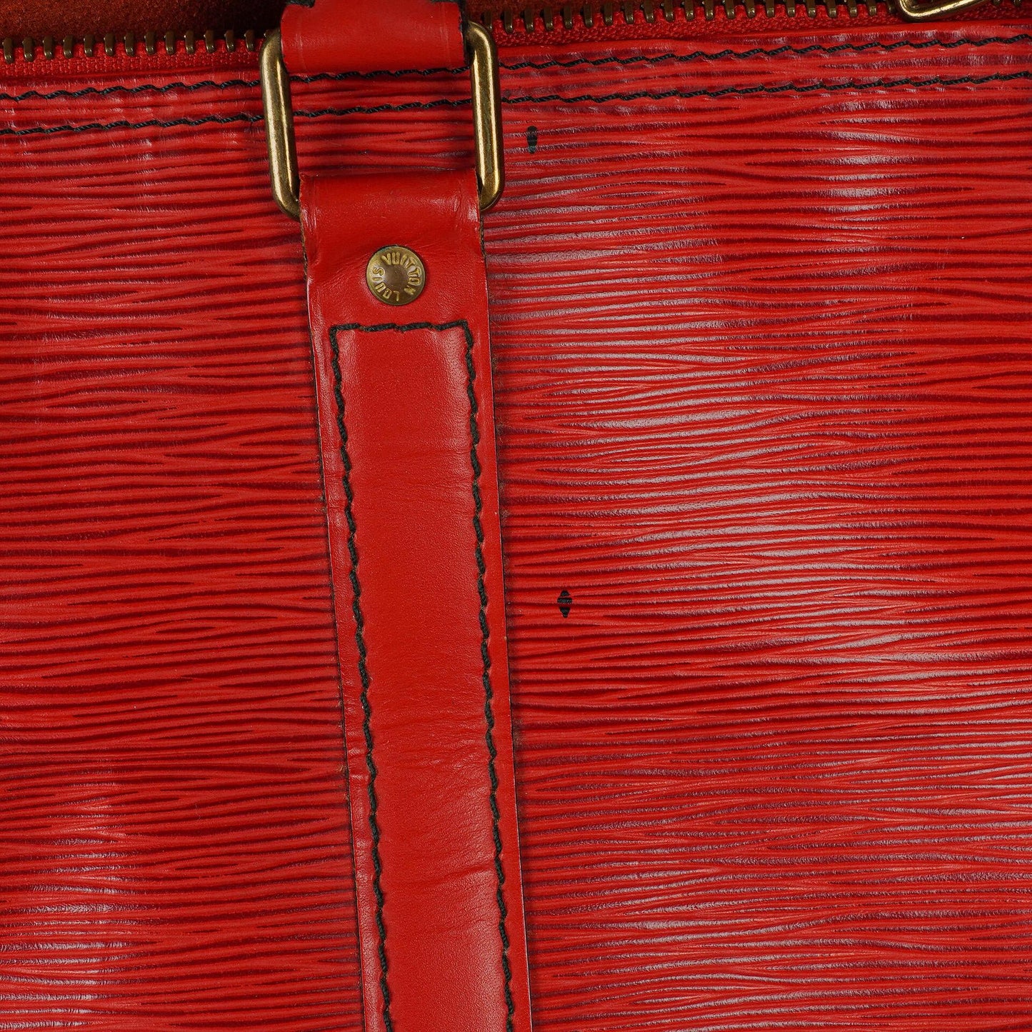 Louis Vuitton Keepall 45 Red EPI Leather Travel Bag