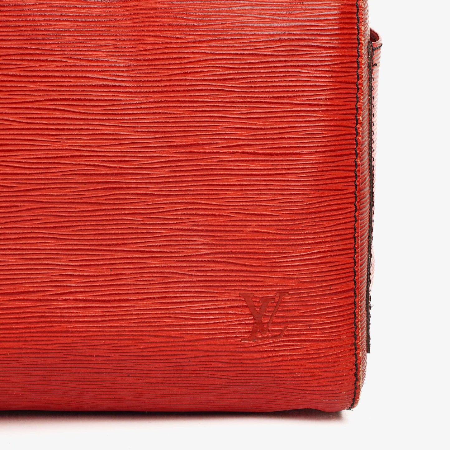 Louis Vuitton Keepall 45 Red EPI Leather Travel Bag