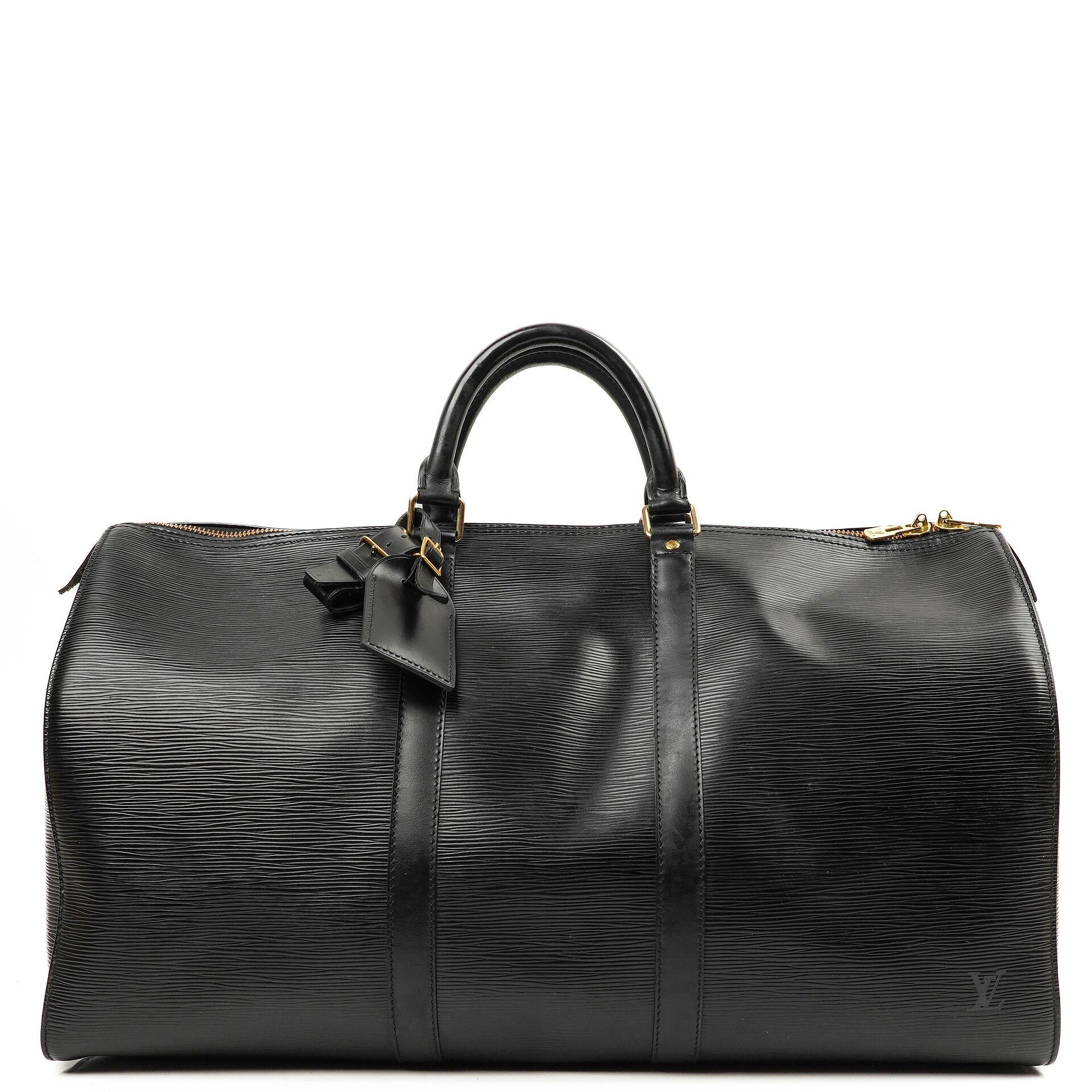 Louis Vuitton Keepall 50 Black EPI Leather Travel Bag, 1993