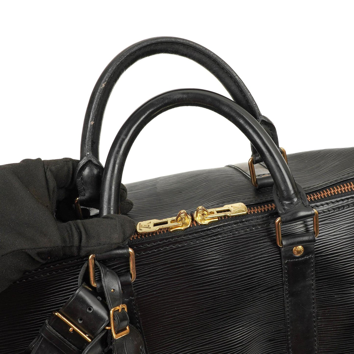 Louis Vuitton Keepall 50 Black EPI Leather Travel Bag, 1993