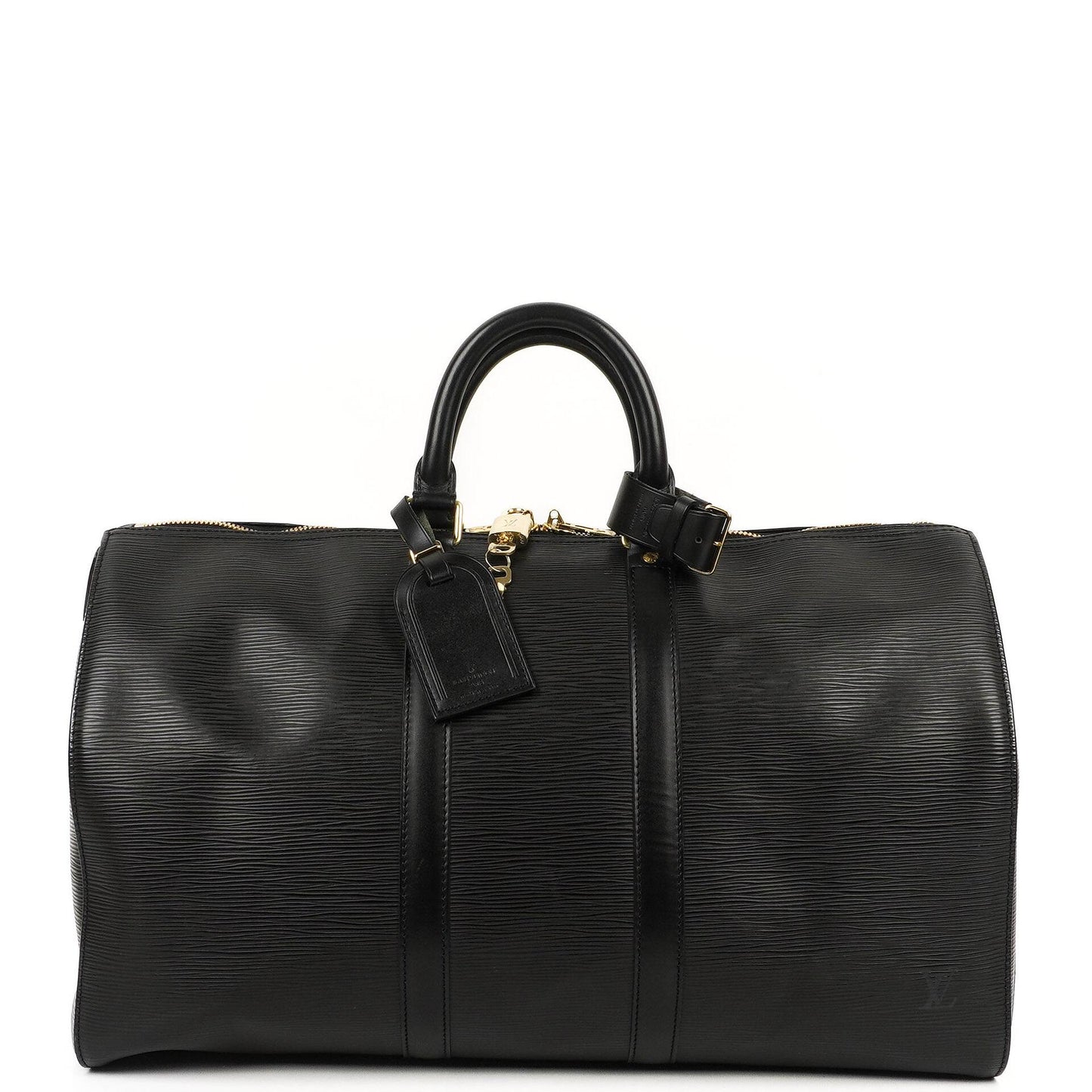 Louis Vuitton Keepall 50 Black EPI Leather Travel Bag