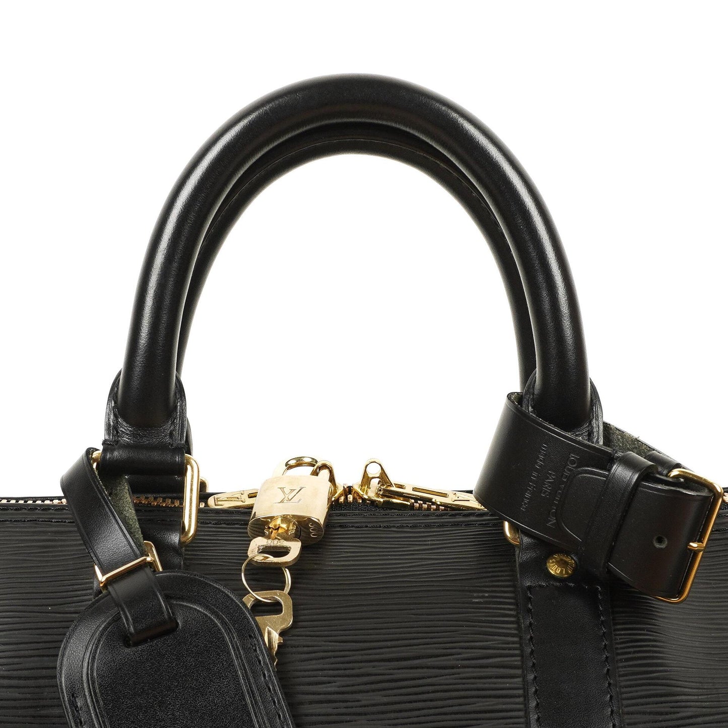 Louis Vuitton Keepall 50 Black EPI Leather Travel Bag
