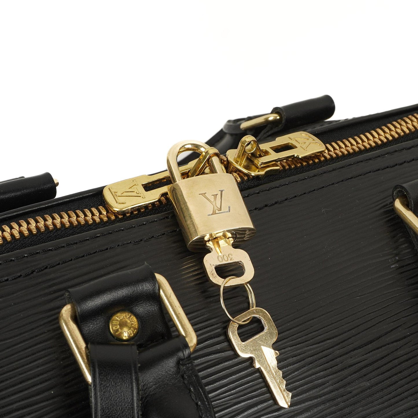 Louis Vuitton Keepall 50 Black EPI Leather Travel Bag