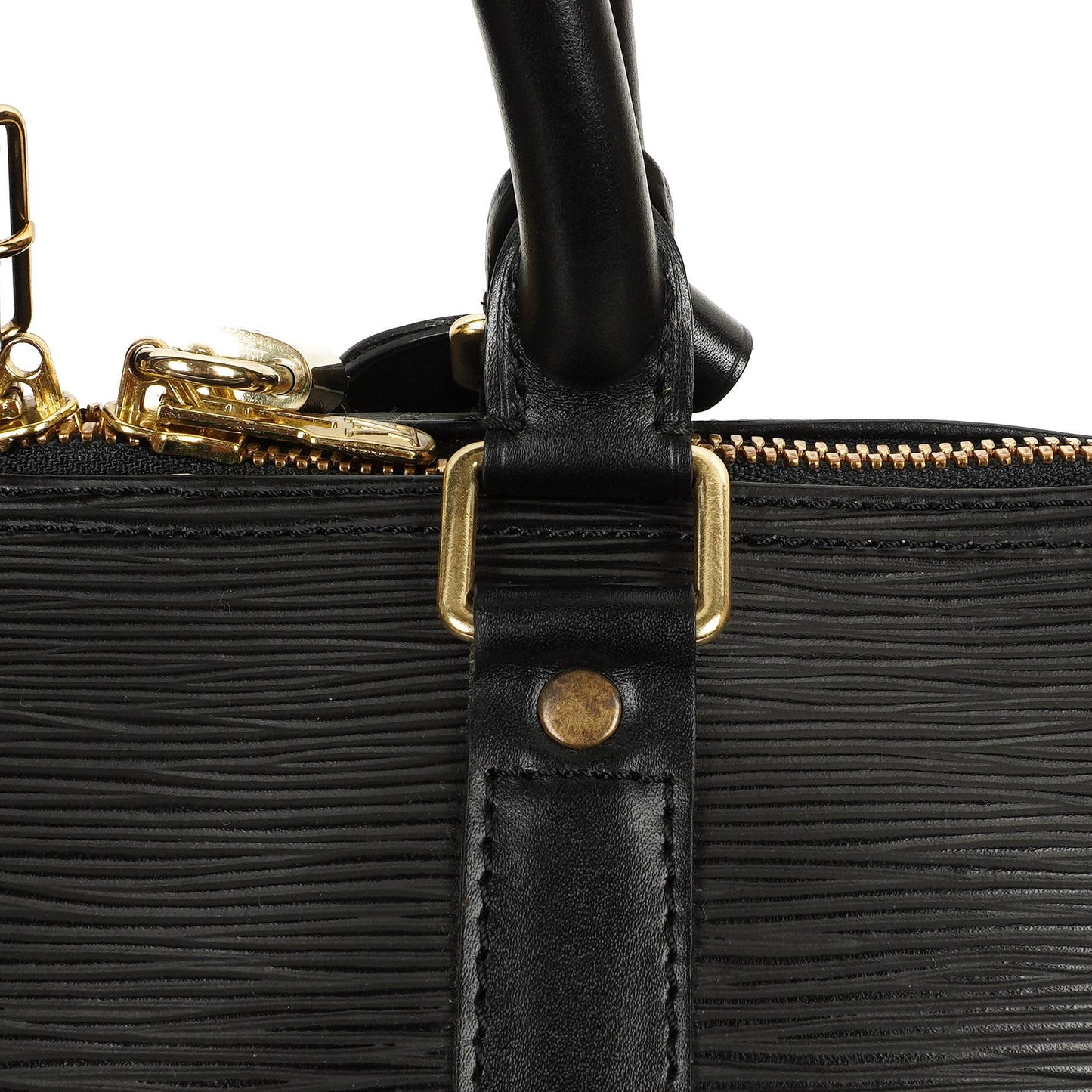 Louis Vuitton Keepall 50 Black EPI Leather Travel Bag
