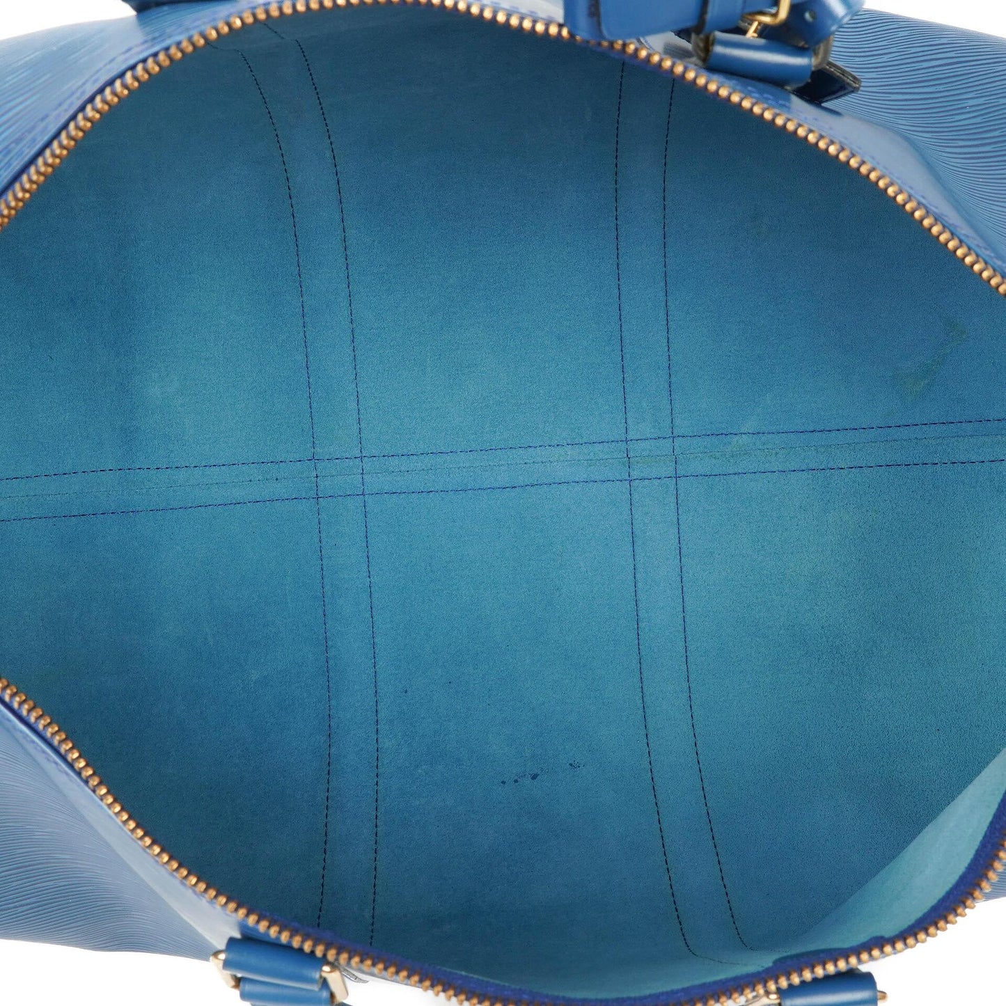 Louis Vuitton Keepall 50 Blue EPI Leather Travel Bag
